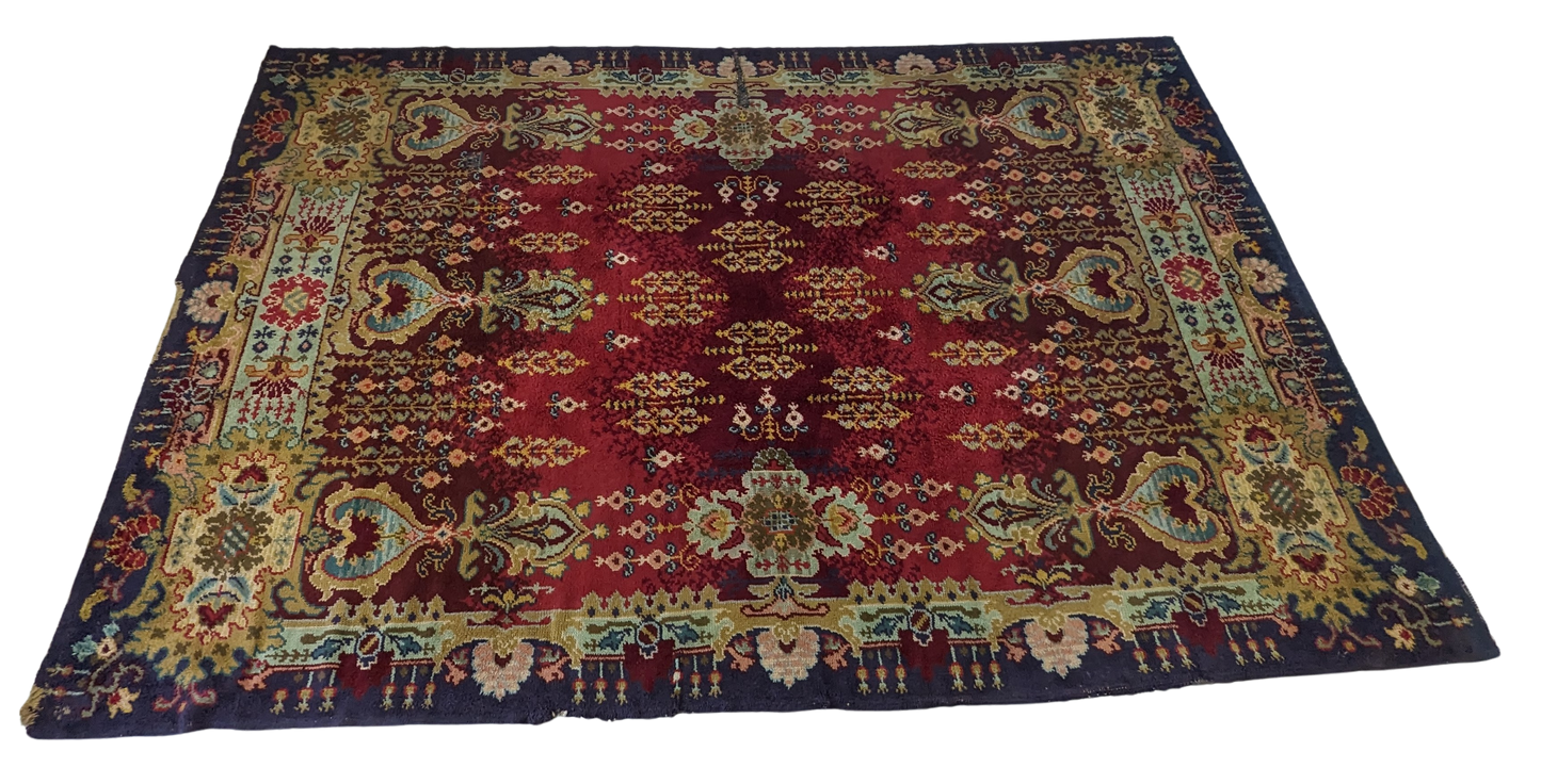 1940's European Hand Knotted Rug, 9x12 - "Heart of Europe"