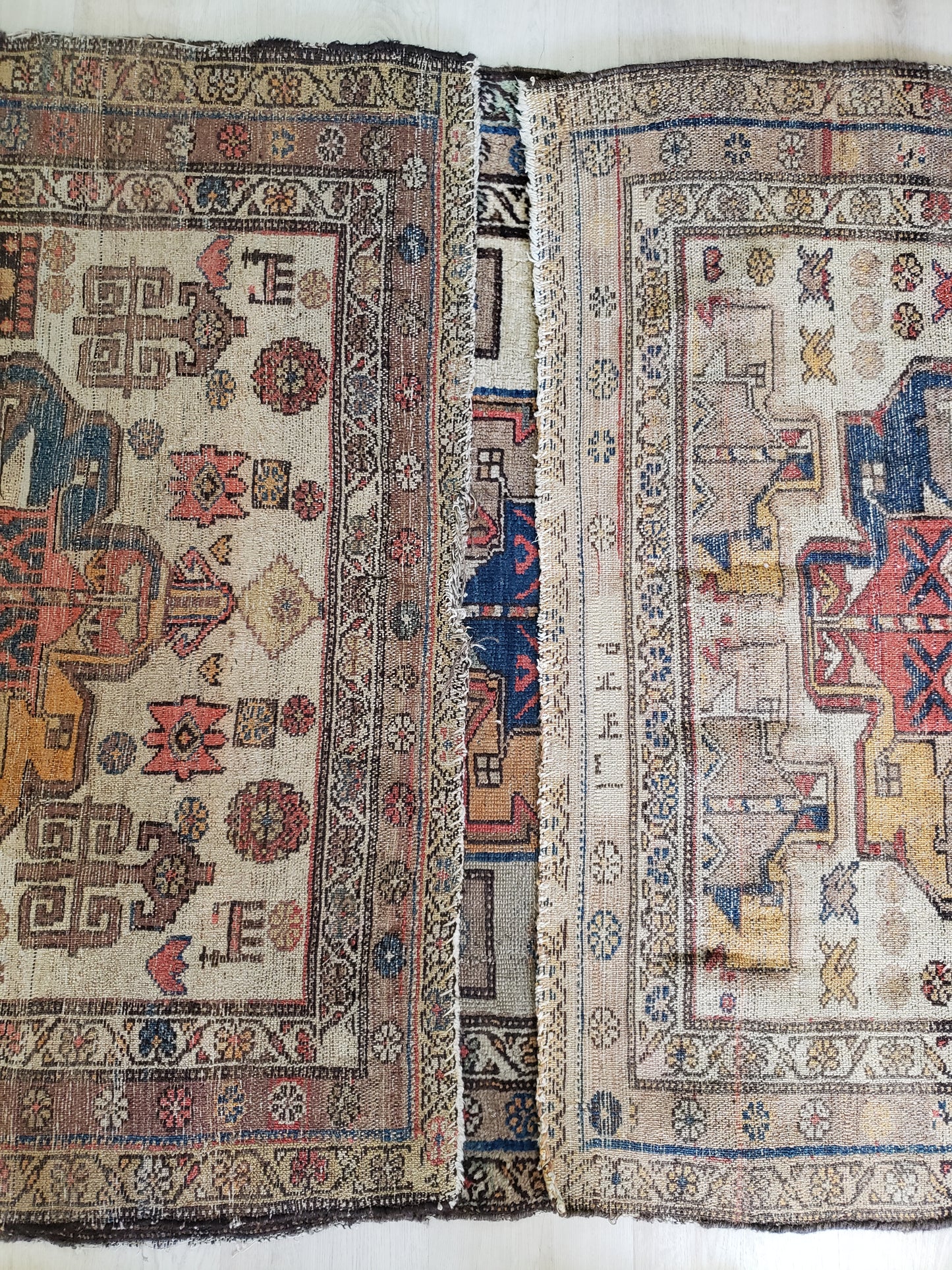 Signed Antique 1911 Persian Runner, 3'9"x8'7"