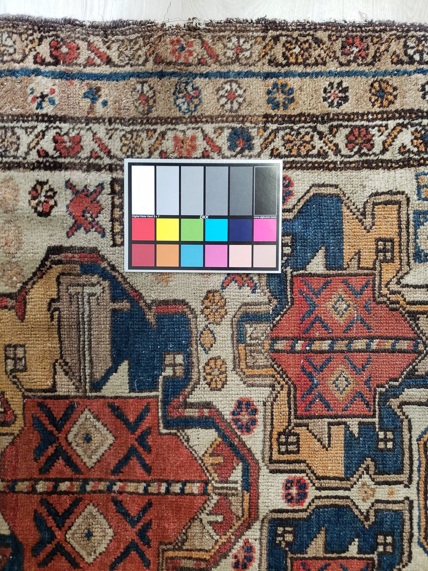 Signed Antique 1911 Persian Runner, 3'9"x8'7"