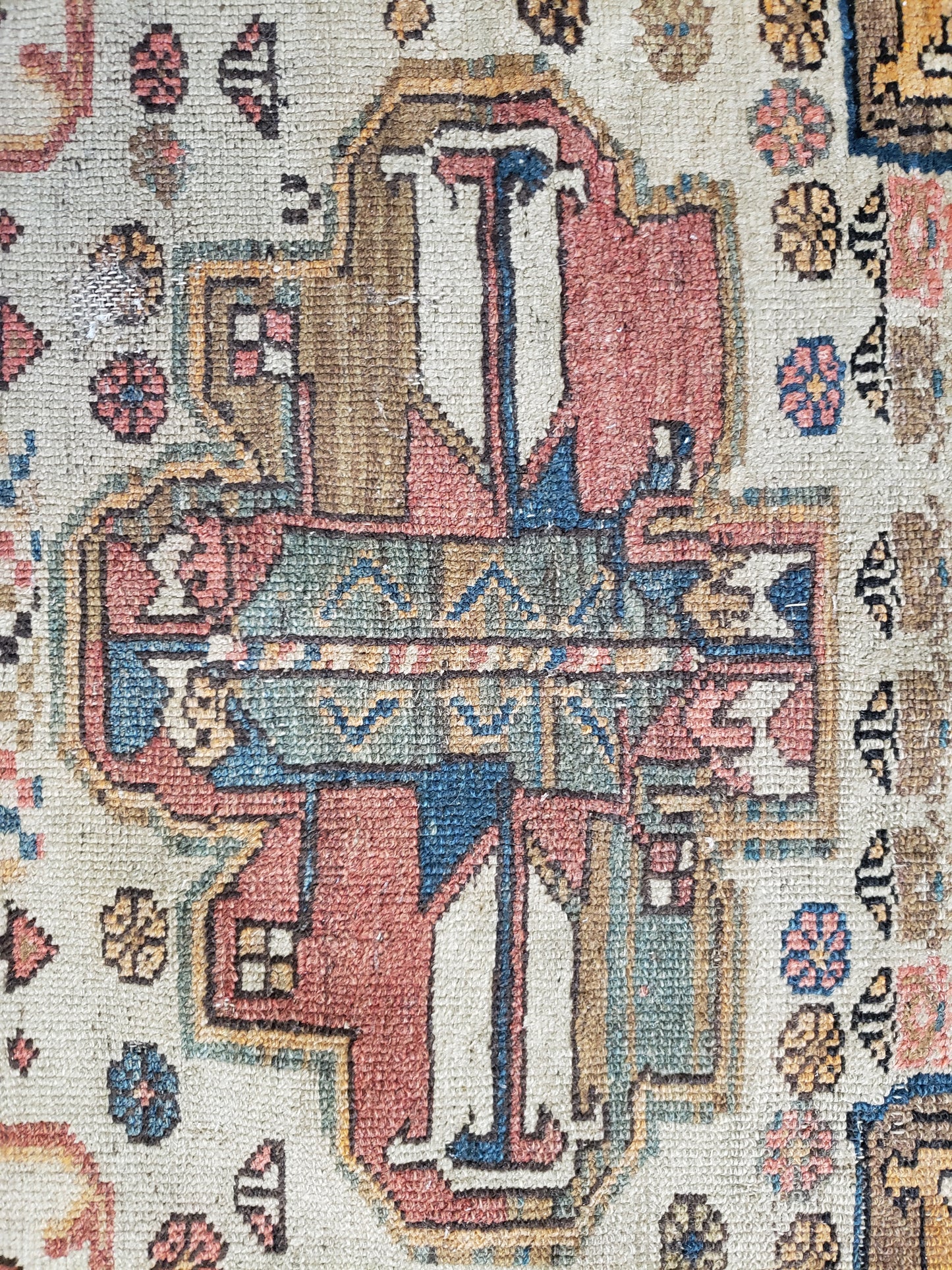 Signed Antique 1911 Persian Runner, 3'9"x8'7"