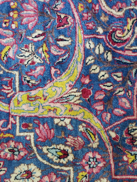 SOLD - Antique Lavar Kerman Persian Rug, 9'x12' -"Celestial Blue Palace"