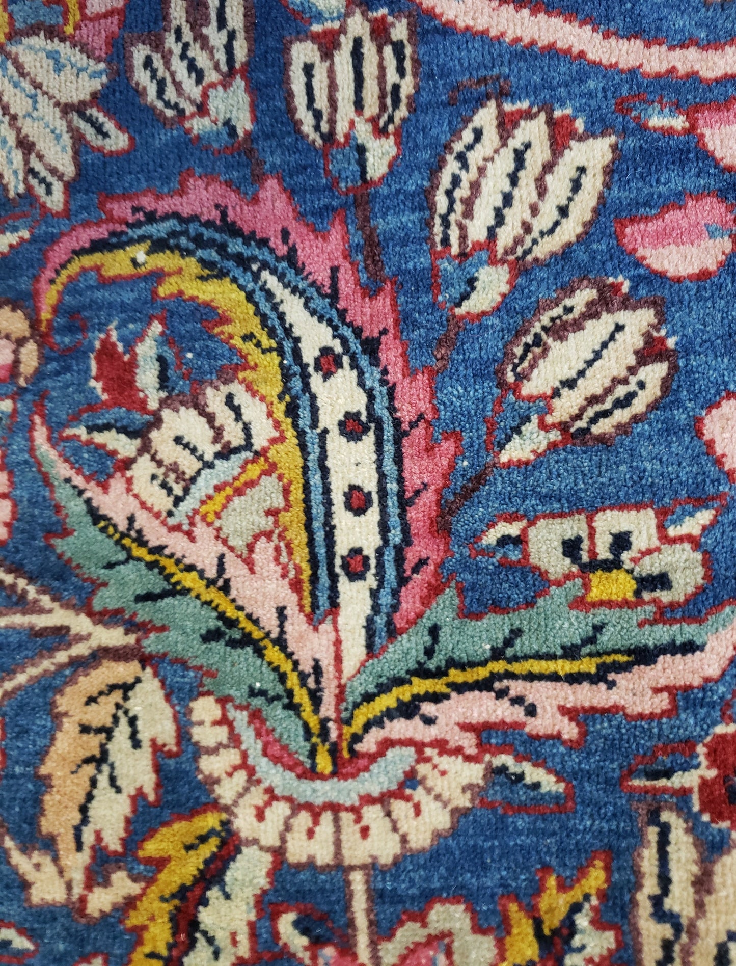 SOLD - Antique Lavar Kerman Persian Rug, 9'x12' -"Celestial Blue Palace"