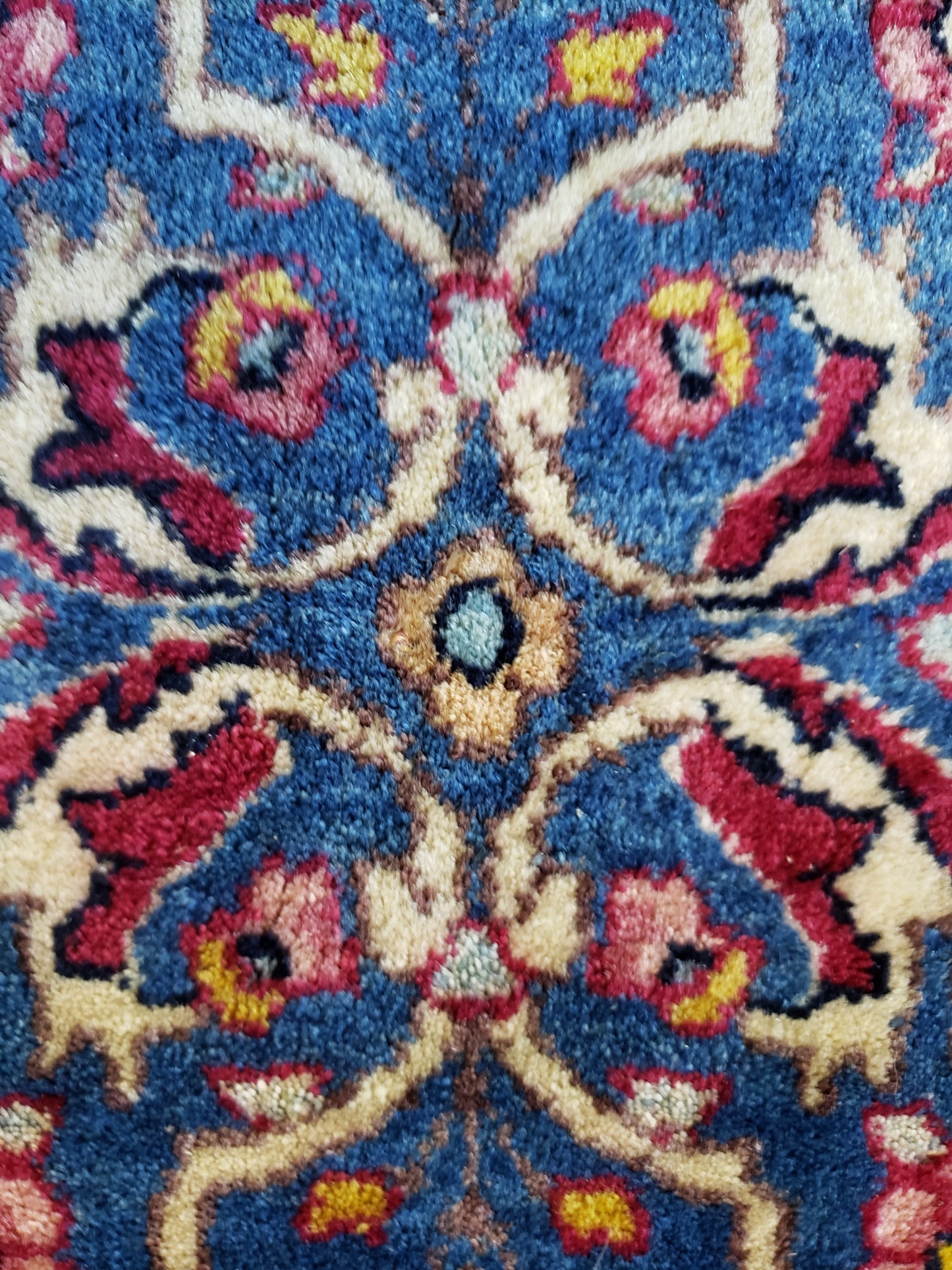 SOLD - Antique Lavar Kerman Persian Rug, 9'x12' -"Celestial Blue Palace"