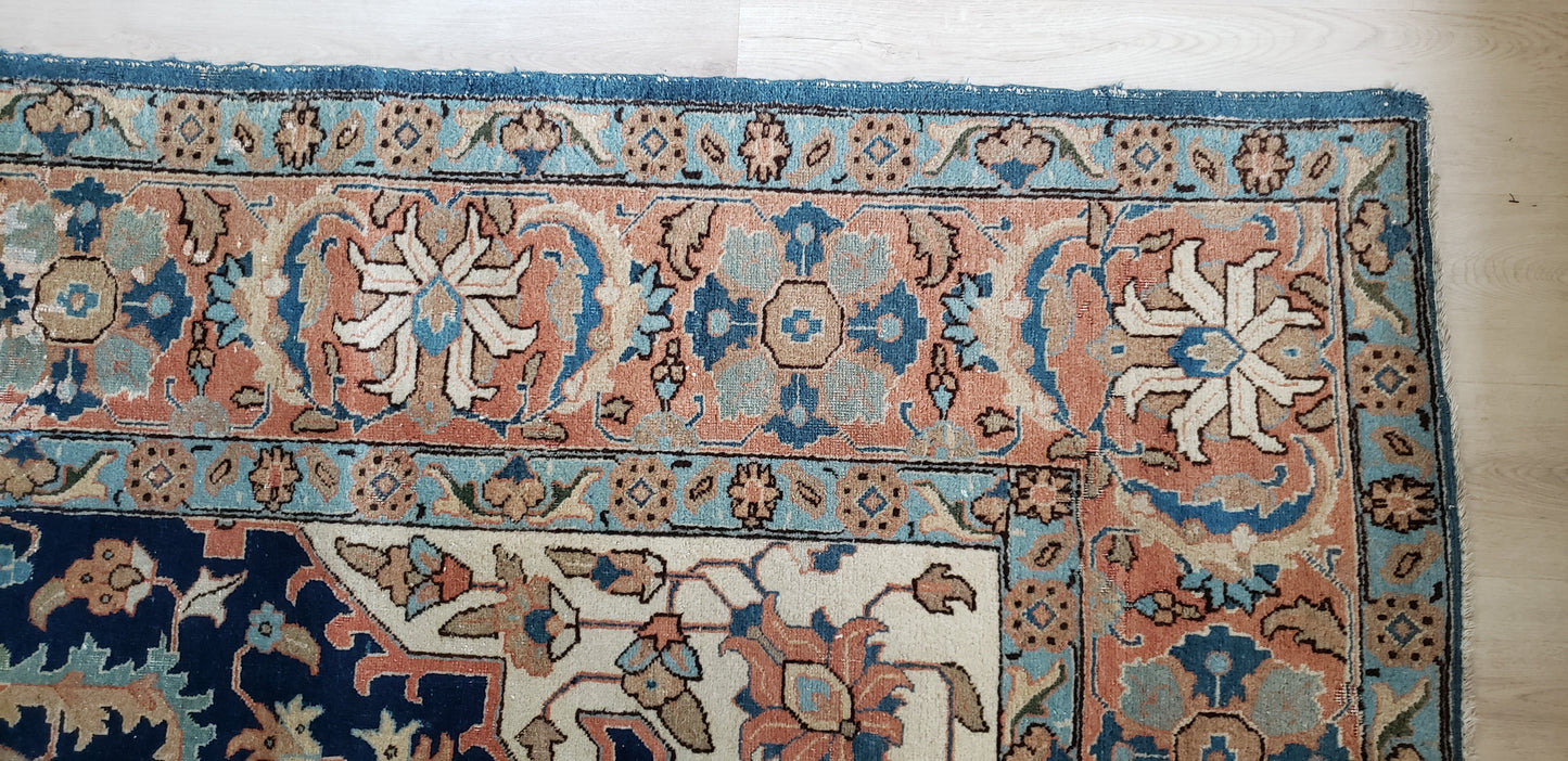 SOLD - Antique Persian Rug, 9x12, 1940's Khoy Tabriz, - "Dreamy Garden"