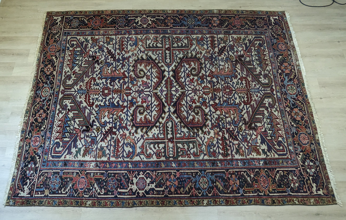 Antique Persian Heriz Rug, 7'6"x10'