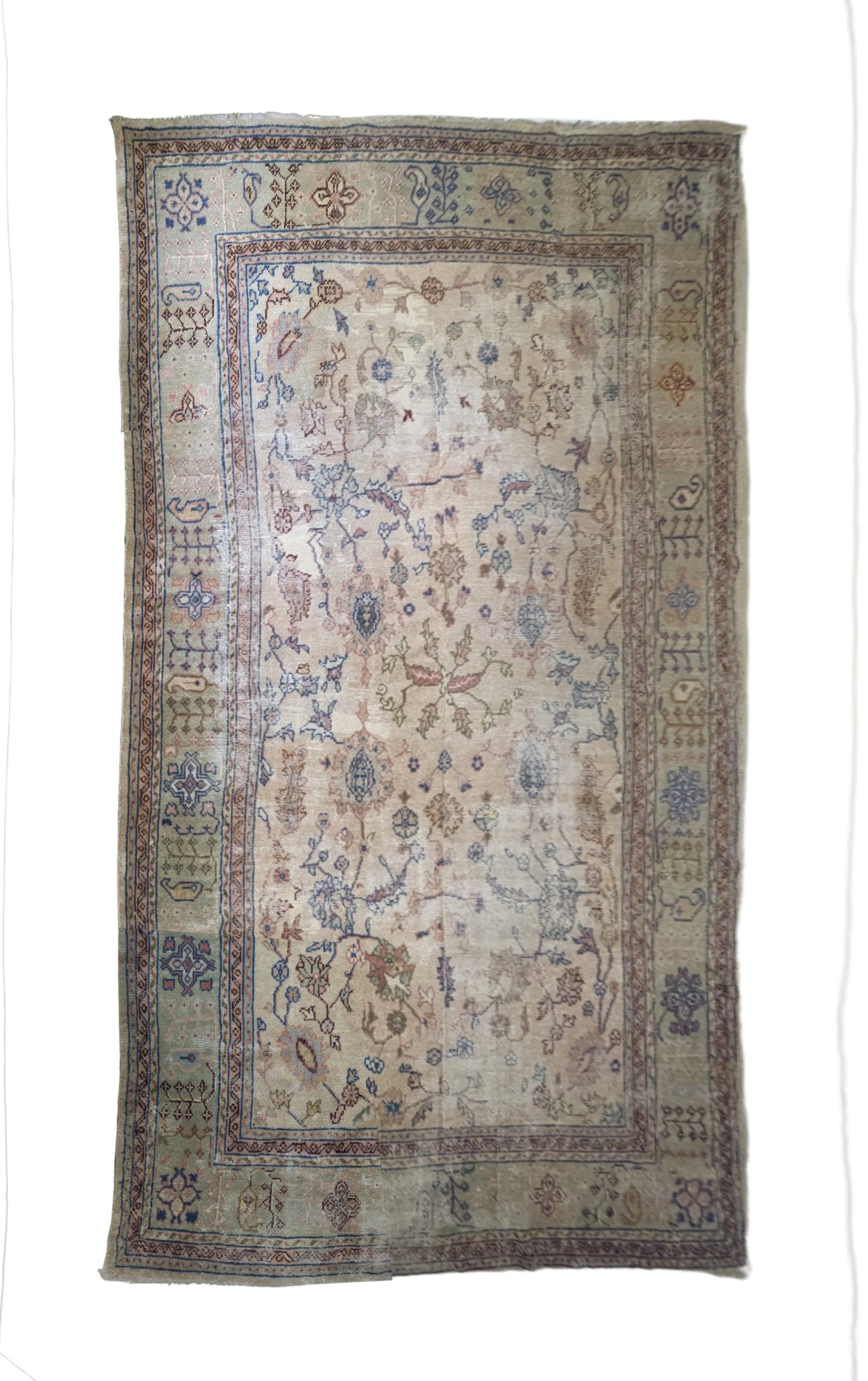 Vintage Borlu Turkish Rug, 10x17 - "Bohemian Palace Oushak"