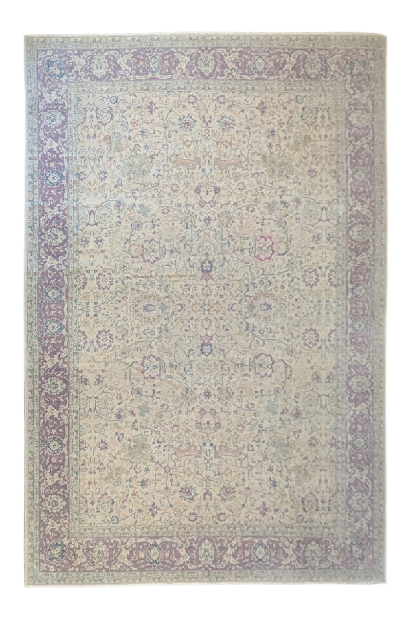 Signed Antique Tabriz Persian Rug, 8x11