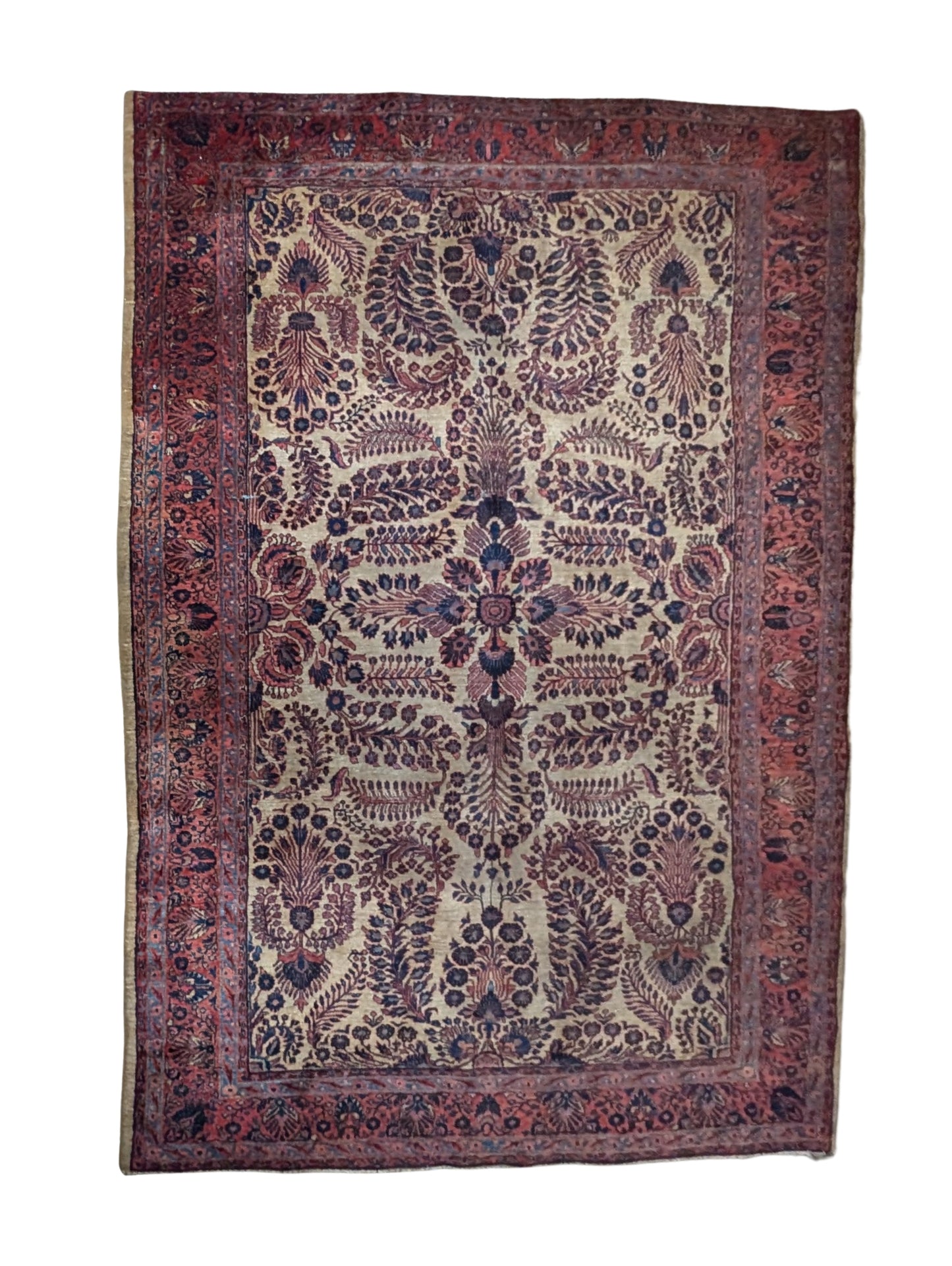 Antique Sarouk Persian Rug, 6'4"x9'2" - The Golden Sarouk