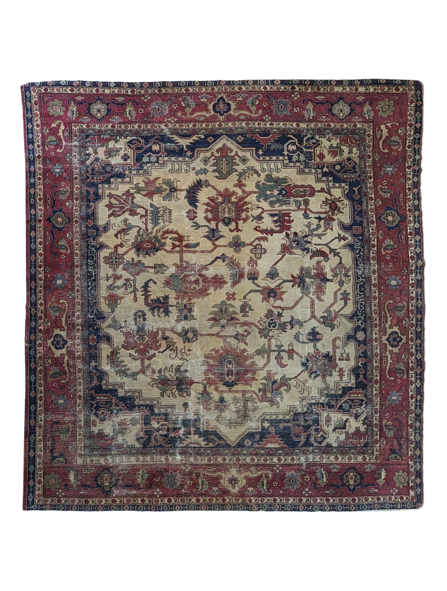 SOLD - Antique Anatolian Turkish Rug, 9x10 - 'The Bohemian Salon'