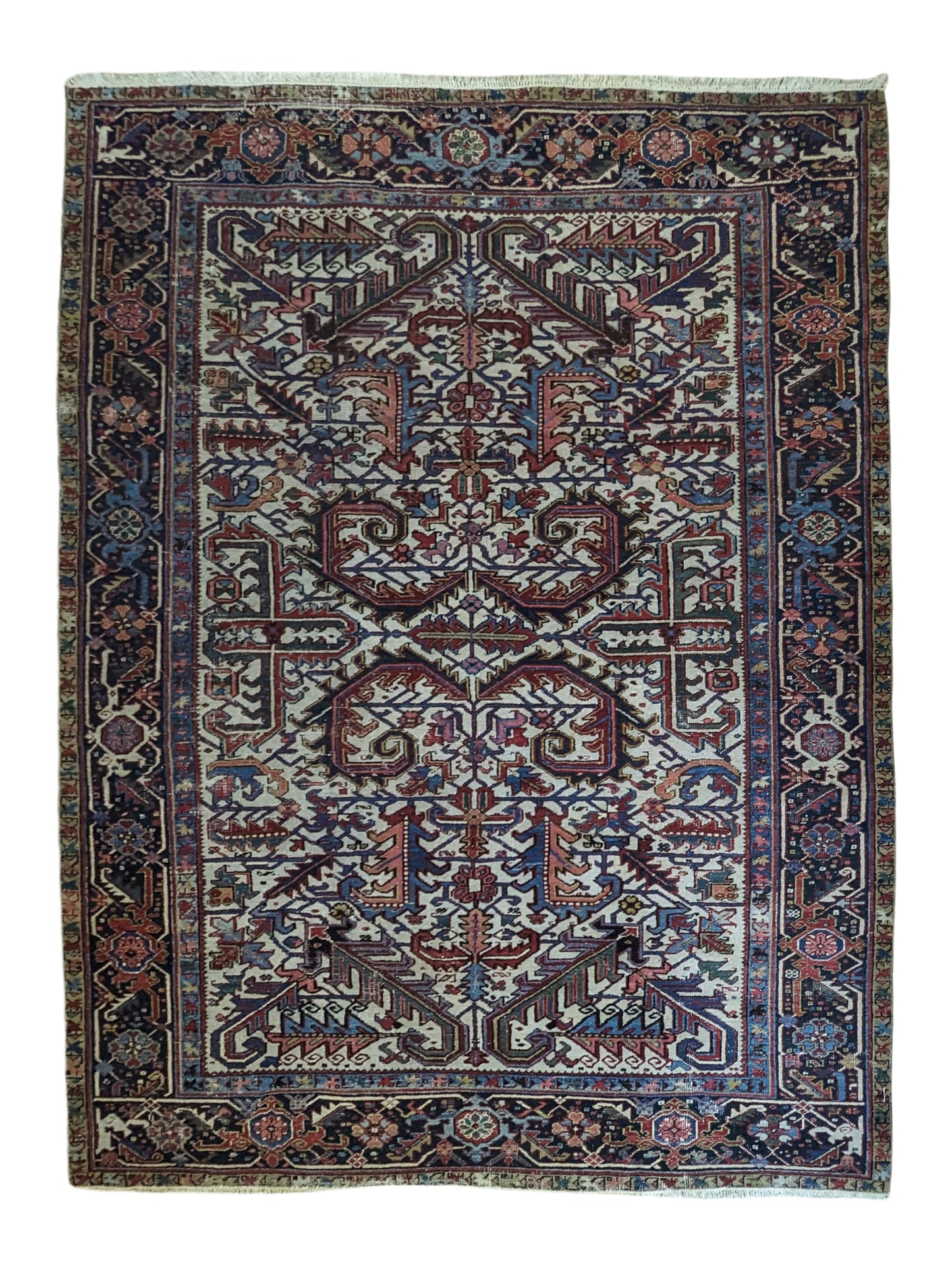 Antique Persian Heriz Rug, 7'6"x10'