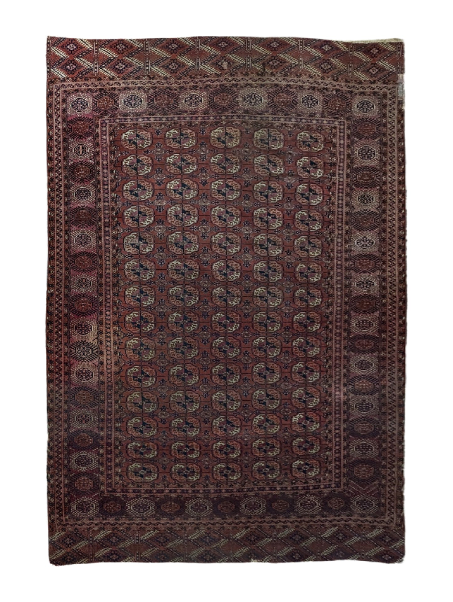 Antique Tekke Turkmen Rug, 7'3"x10'6"