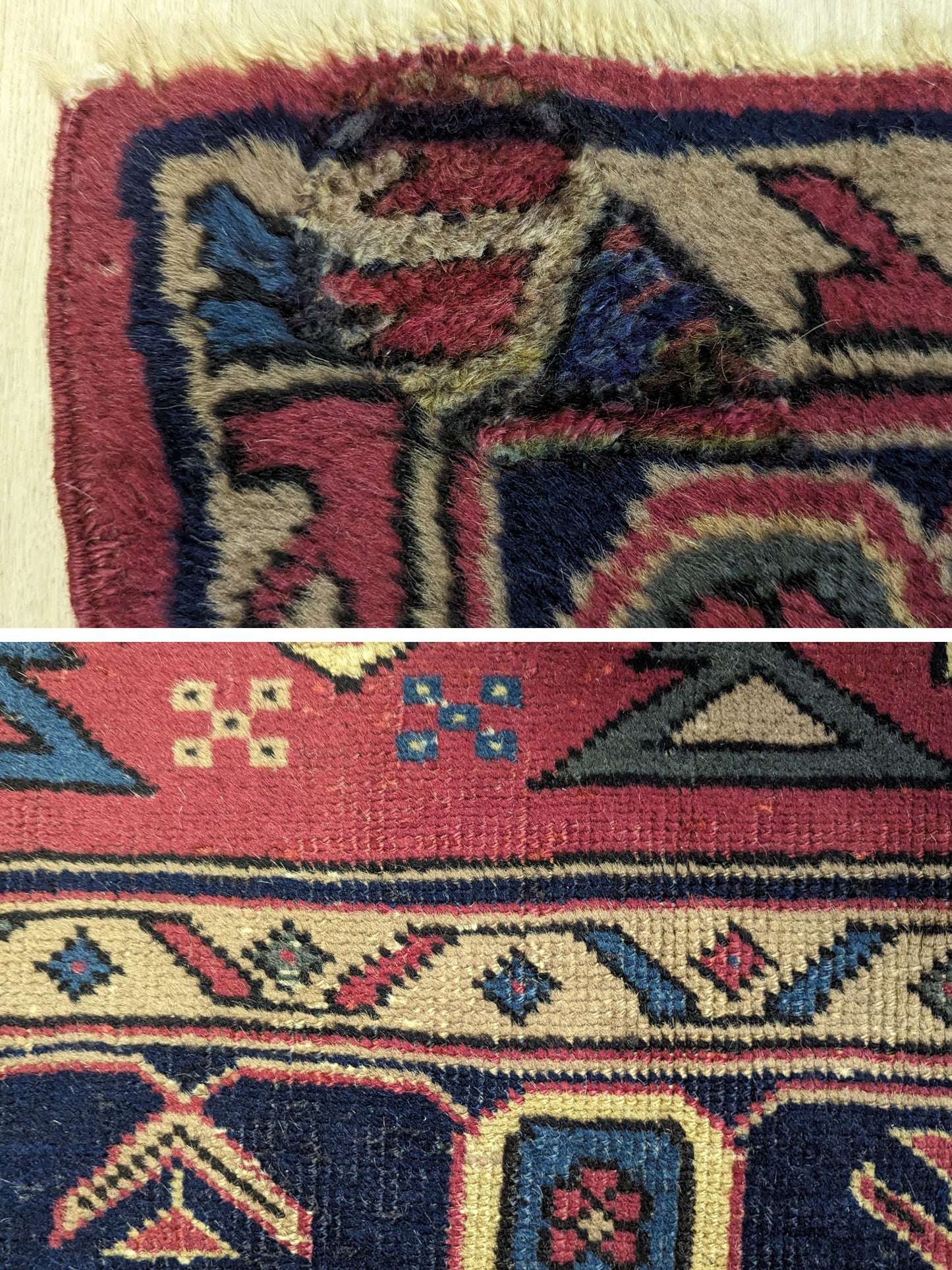 Antique Turkish Rug, 5'x6' - "Dusk Rose Sky"
