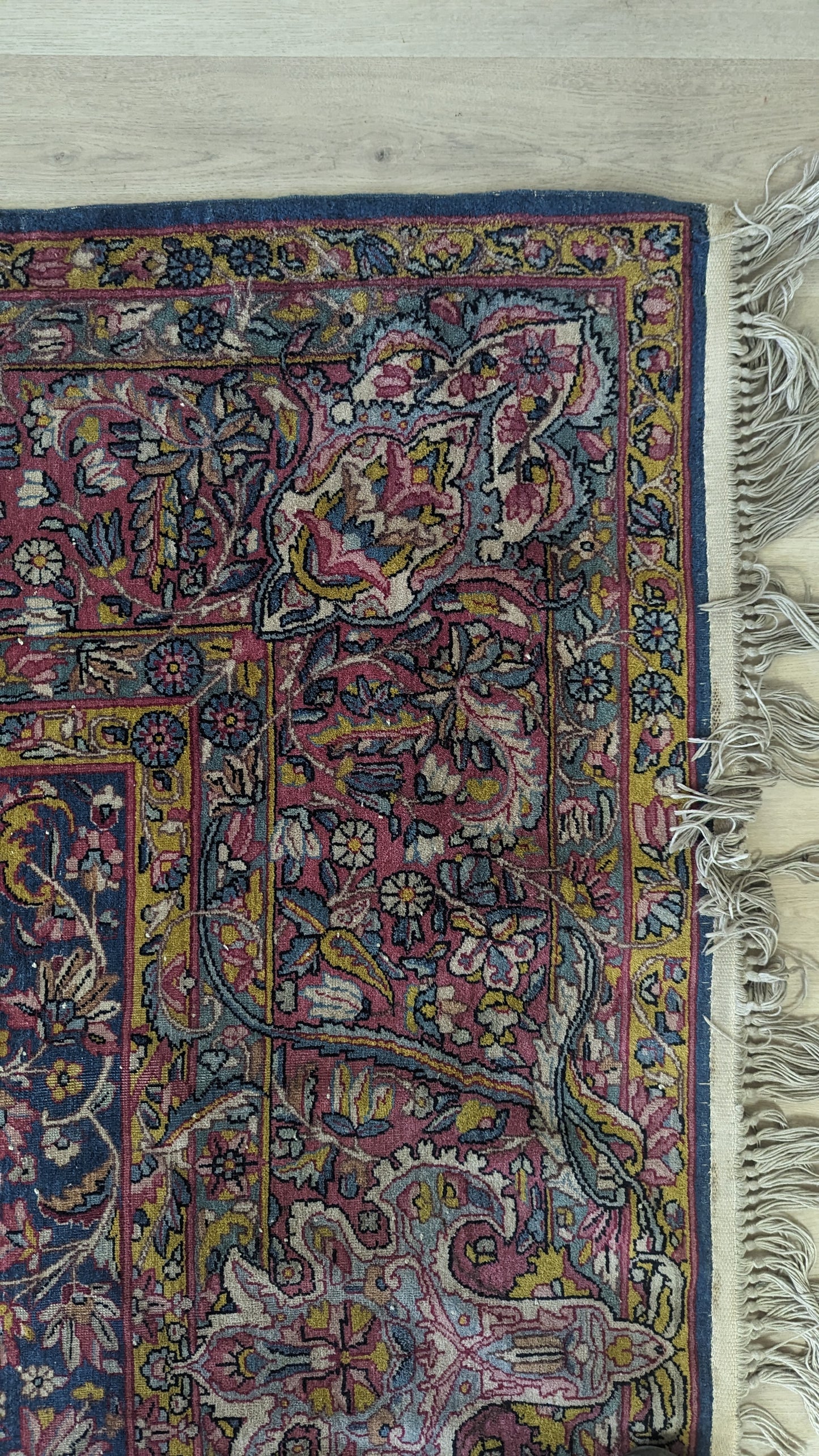 SOLD - Antique Lavar Kerman Persian Rug, 9'x12' -"Celestial Blue Palace"