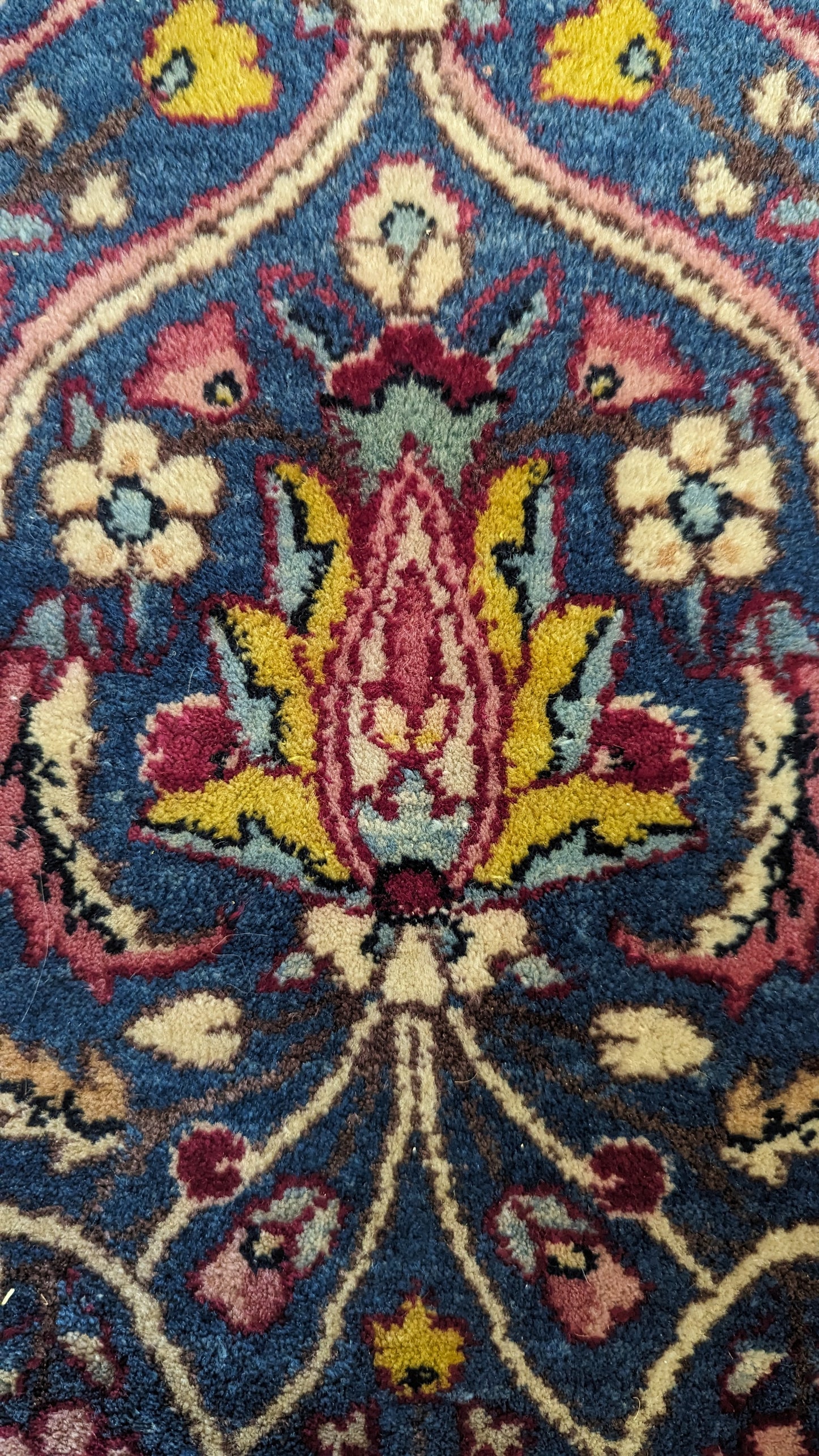SOLD - Antique Lavar Kerman Persian Rug, 9'x12' -"Celestial Blue Palace"