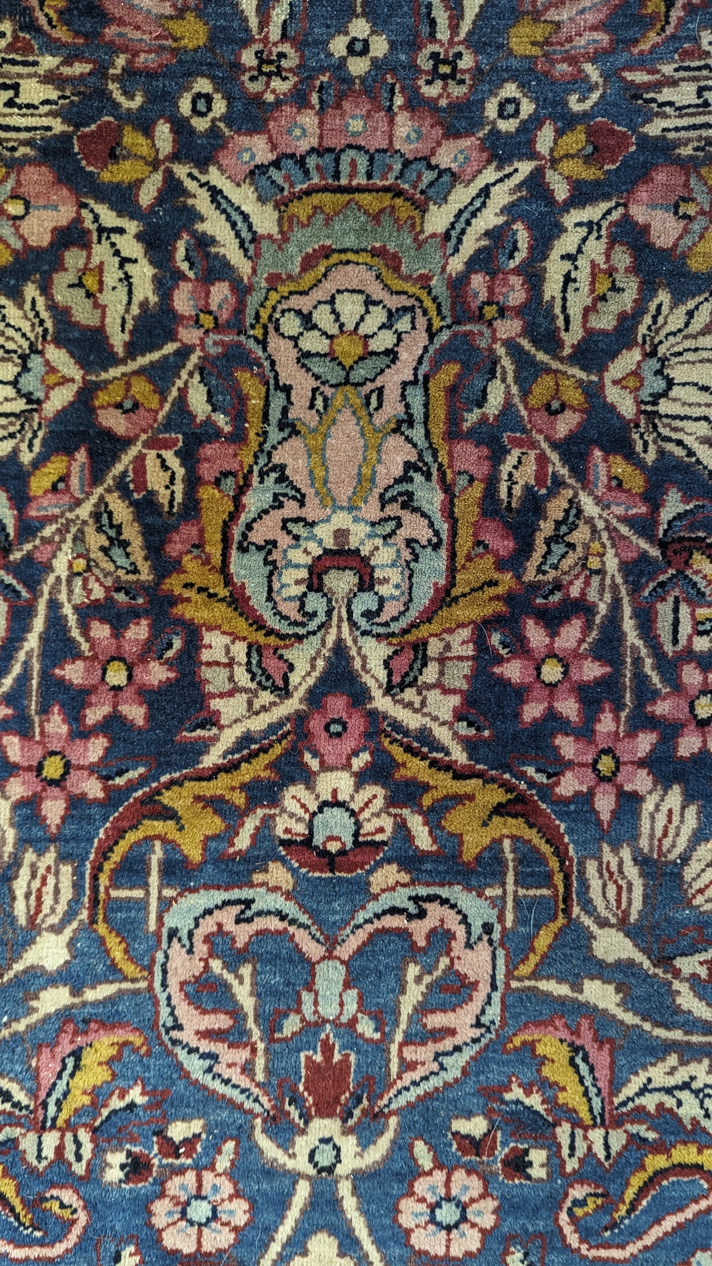 SOLD - Antique Lavar Kerman Persian Rug, 9'x12' -"Celestial Blue Palace"