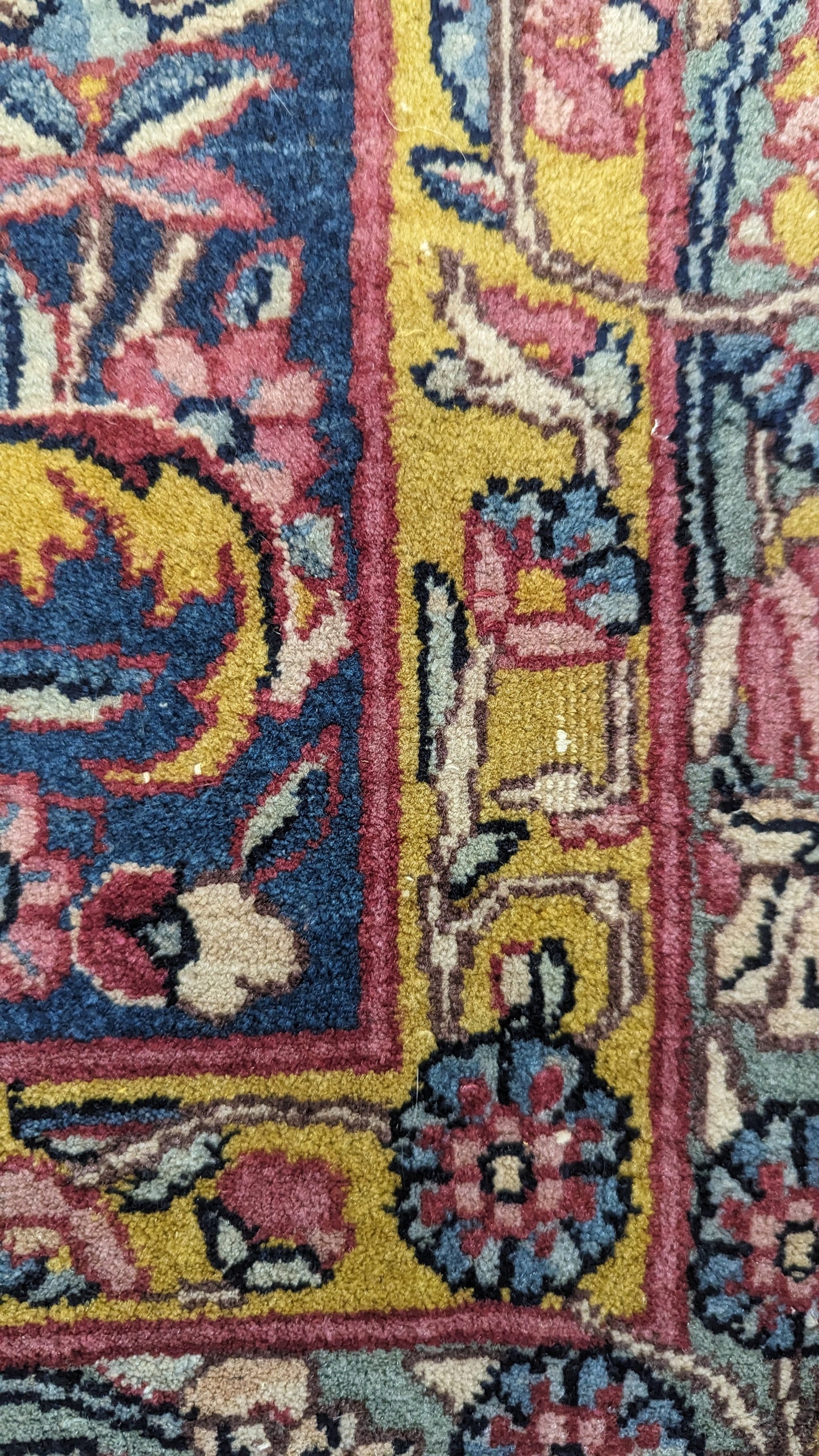 SOLD - Antique Lavar Kerman Persian Rug, 9'x12' -"Celestial Blue Palace"