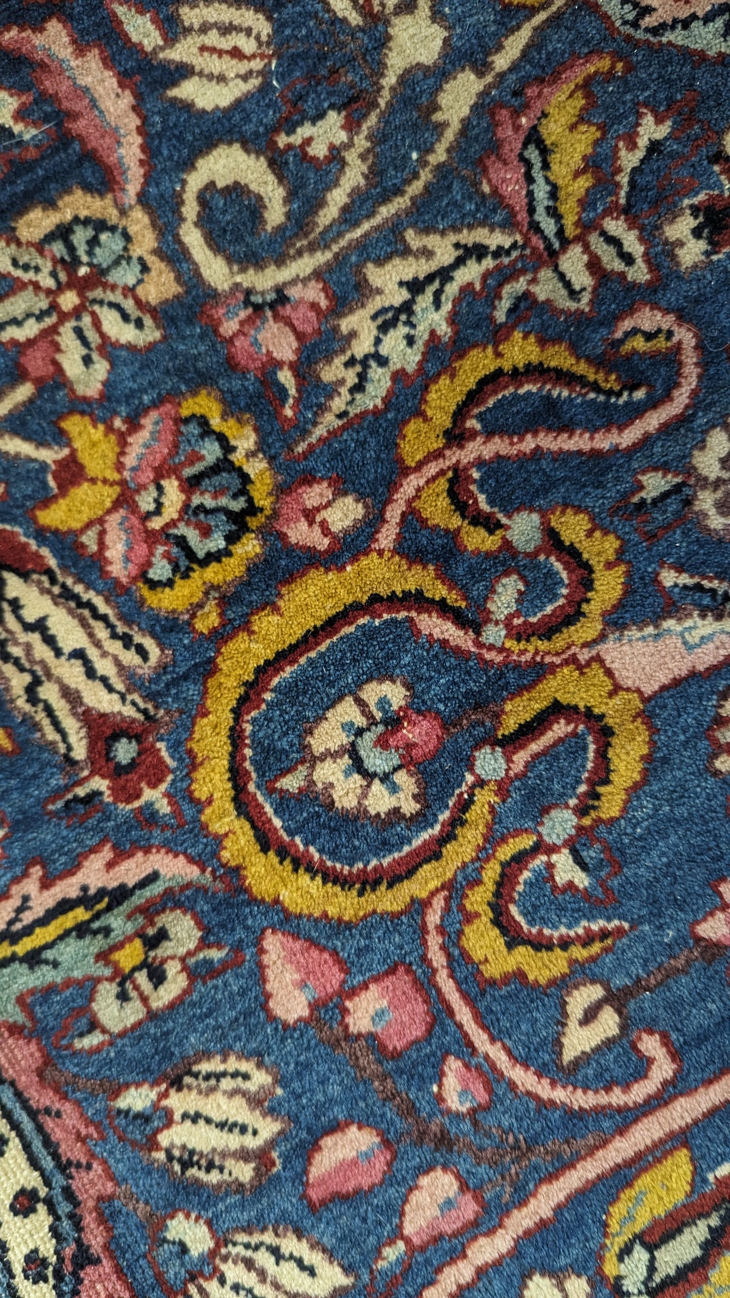 SOLD - Antique Lavar Kerman Persian Rug, 9'x12' -"Celestial Blue Palace"