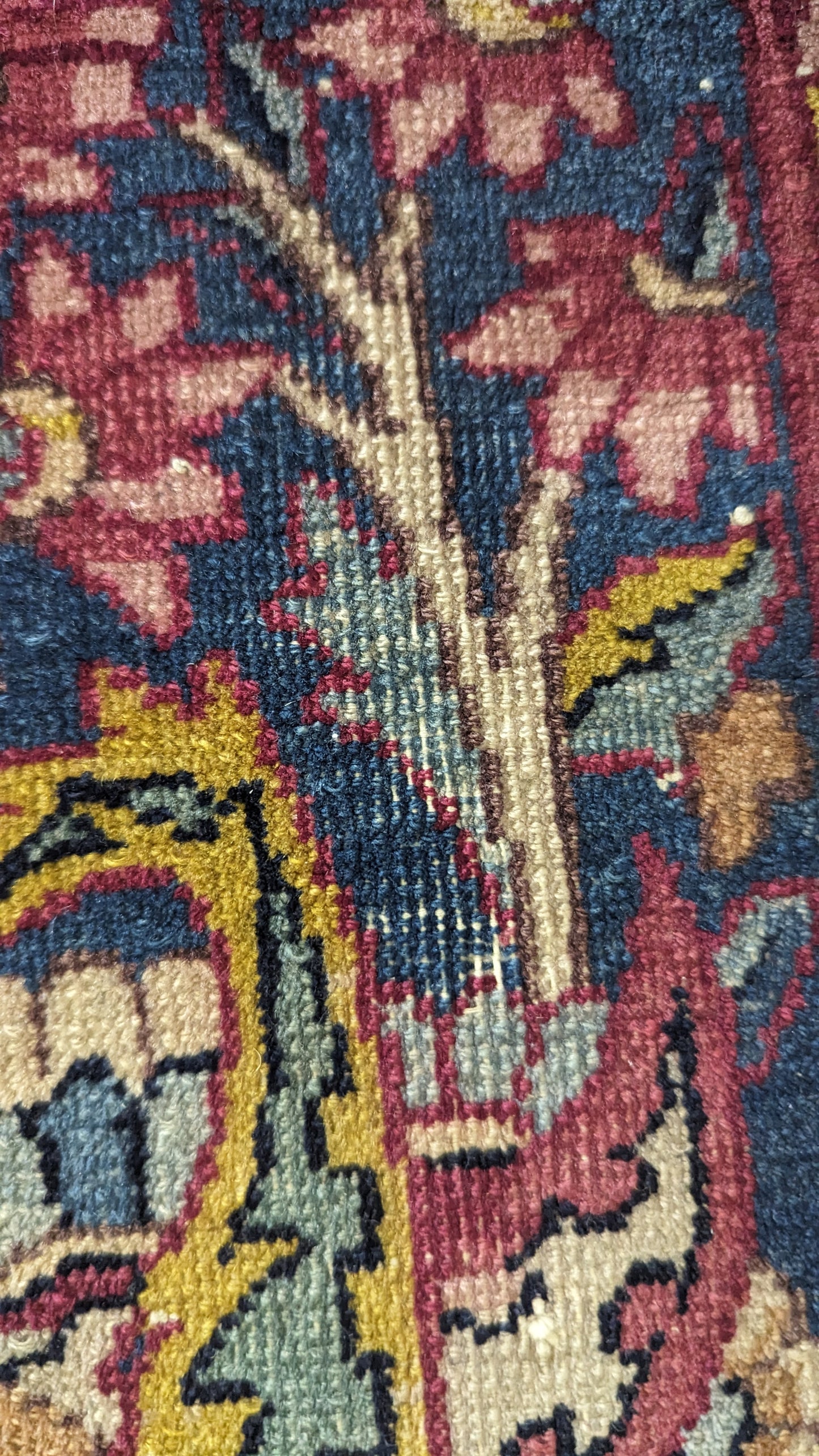 SOLD - Antique Lavar Kerman Persian Rug, 9'x12' -"Celestial Blue Palace"