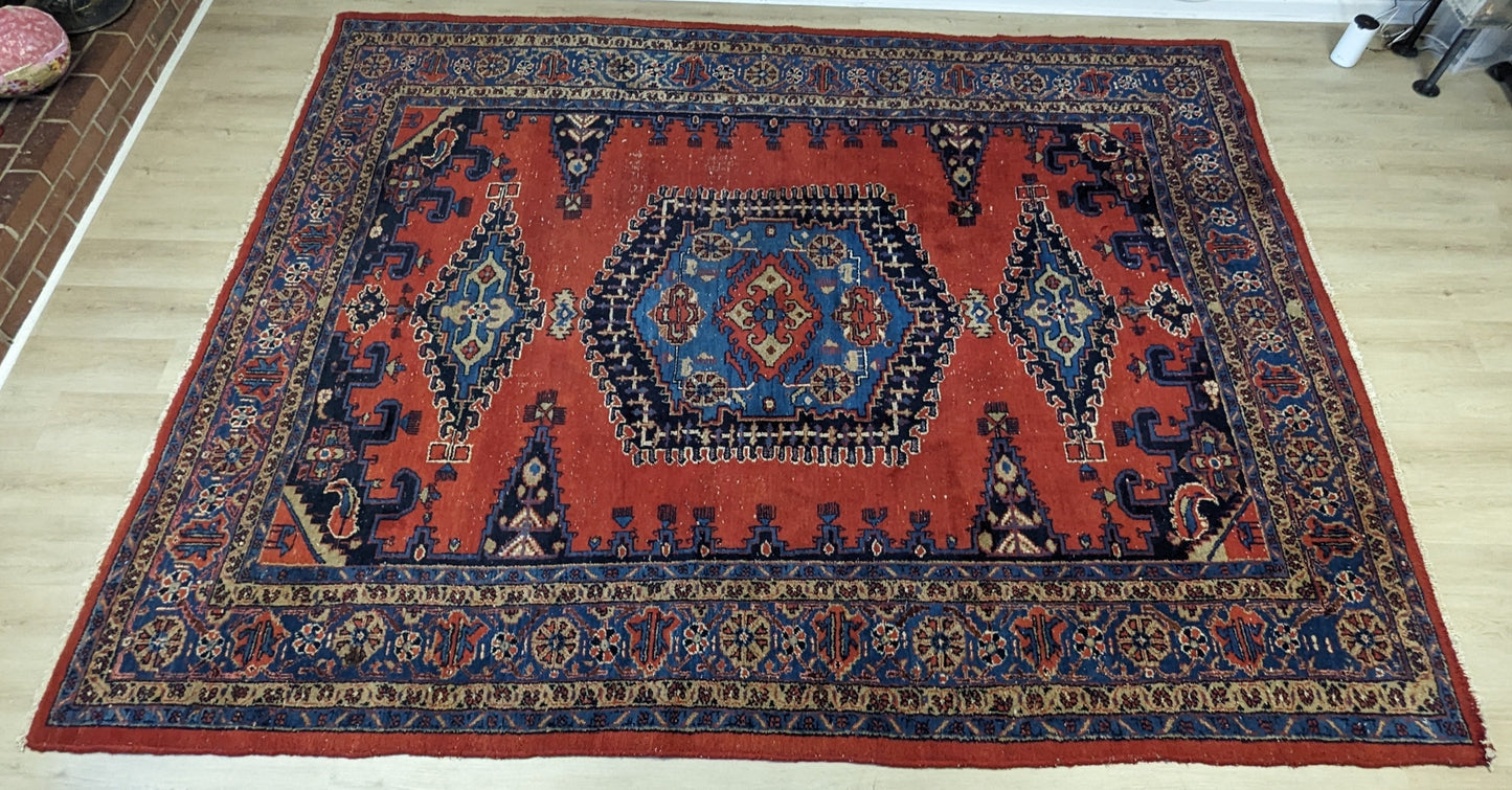 SOLD - Vintage Persian Viss Rug, 8'6x11