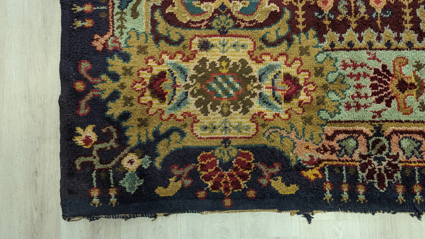 1940's European Hand Knotted Rug, 9x12 - "Heart of Europe"