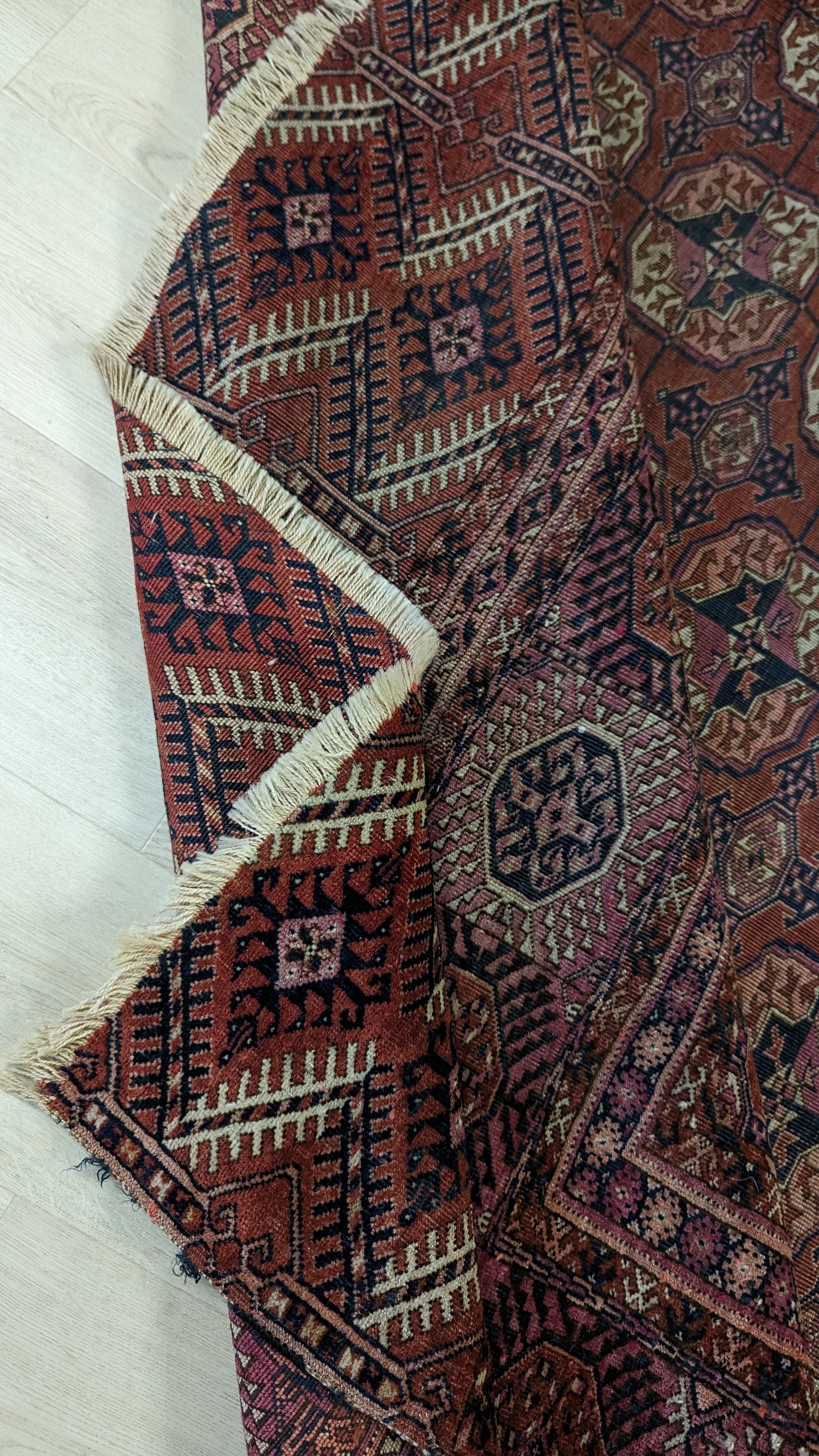 Antique Tekke Turkmen Rug, 7'3"x10'6"