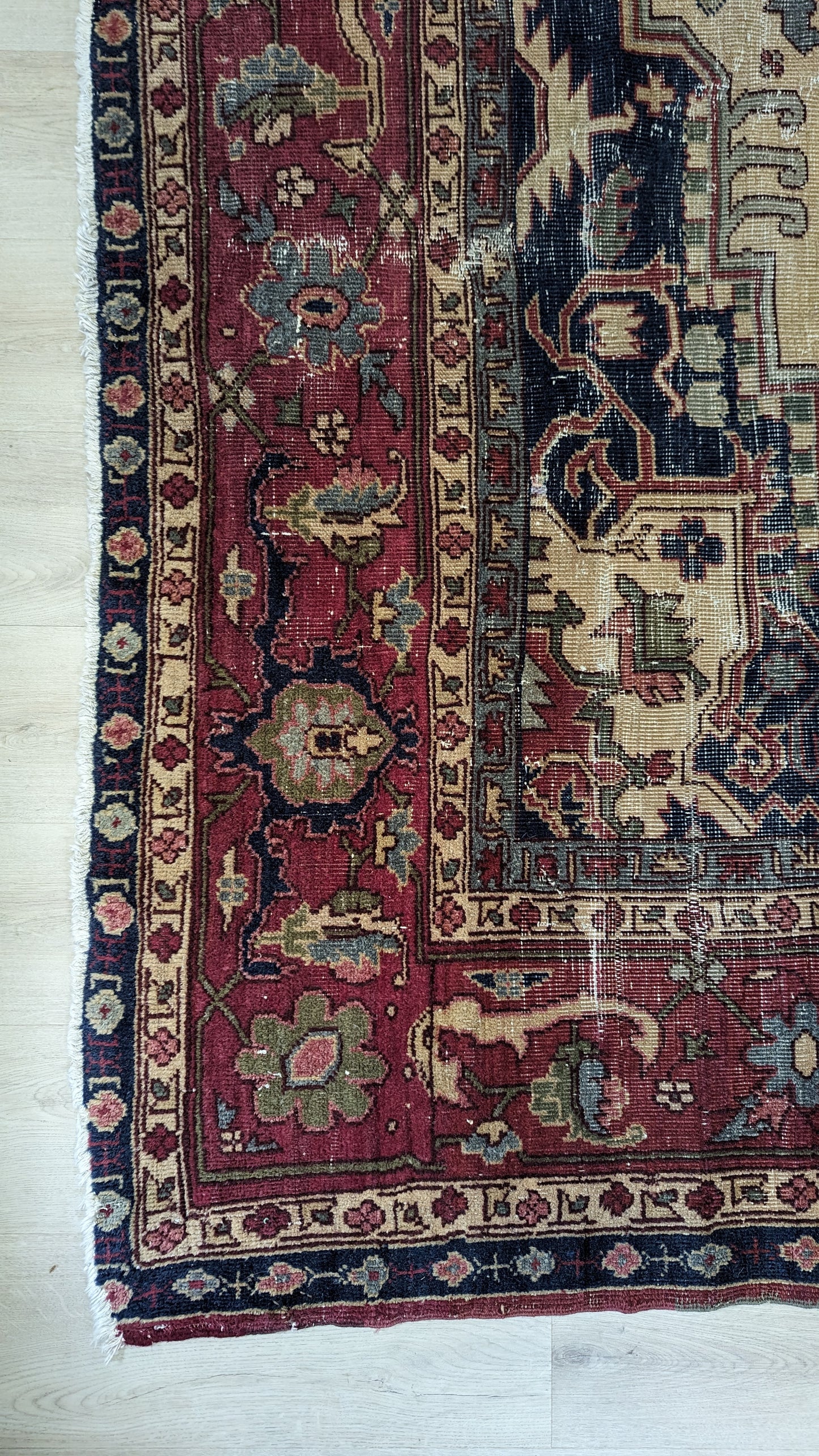 SOLD - Antique Anatolian Turkish Rug, 9x10 - 'The Bohemian Salon'