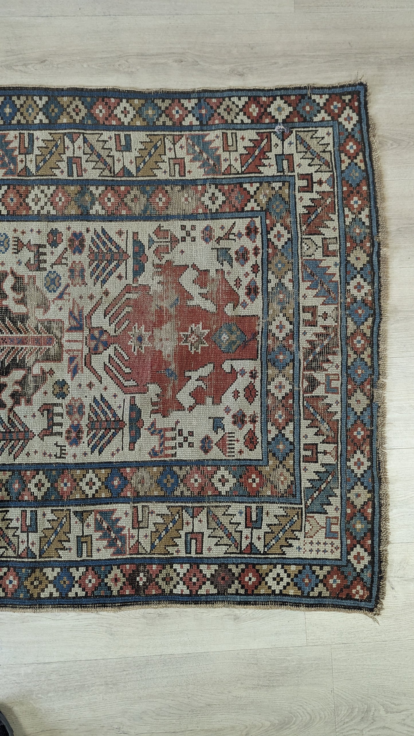 SOLD - Antique Caucasian rug, 3x5