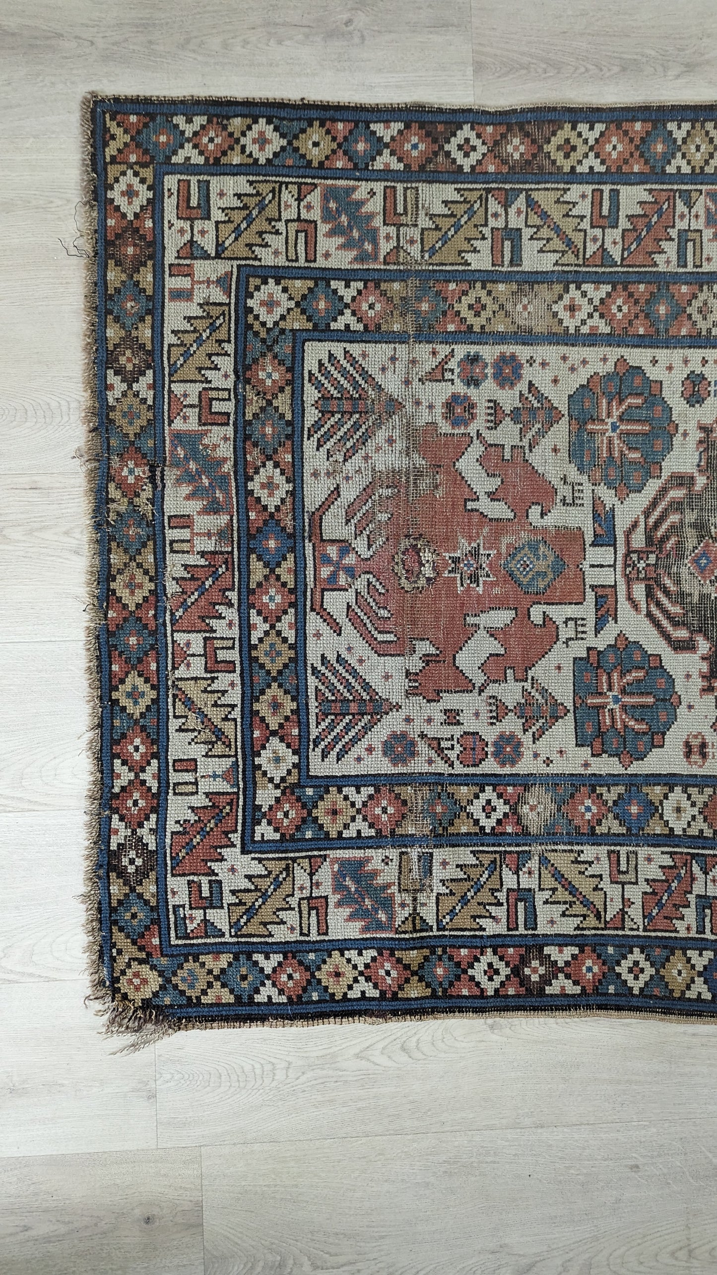 SOLD - Antique Caucasian rug, 3x5
