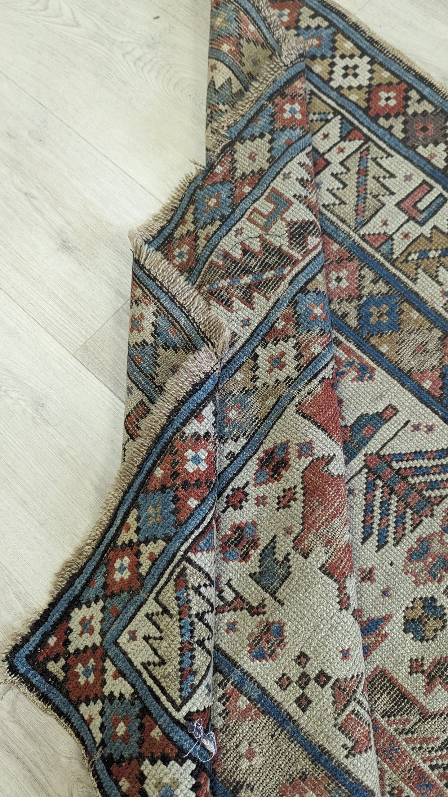 SOLD - Antique Caucasian rug, 3x5