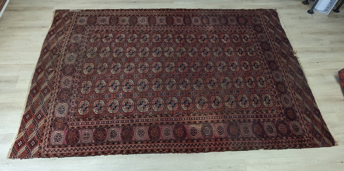Antique Tekke Turkmen Rug, 7'3"x10'6"