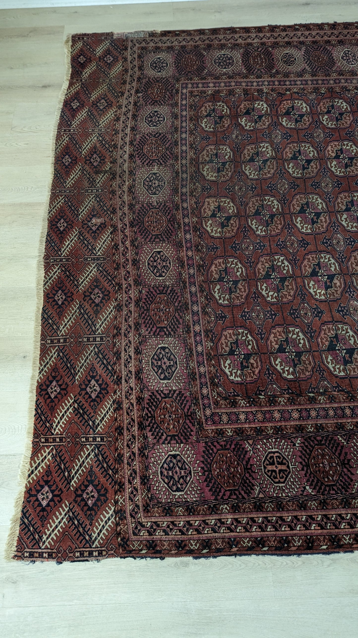 Antique Tekke Turkmen Rug, 7'3"x10'6"