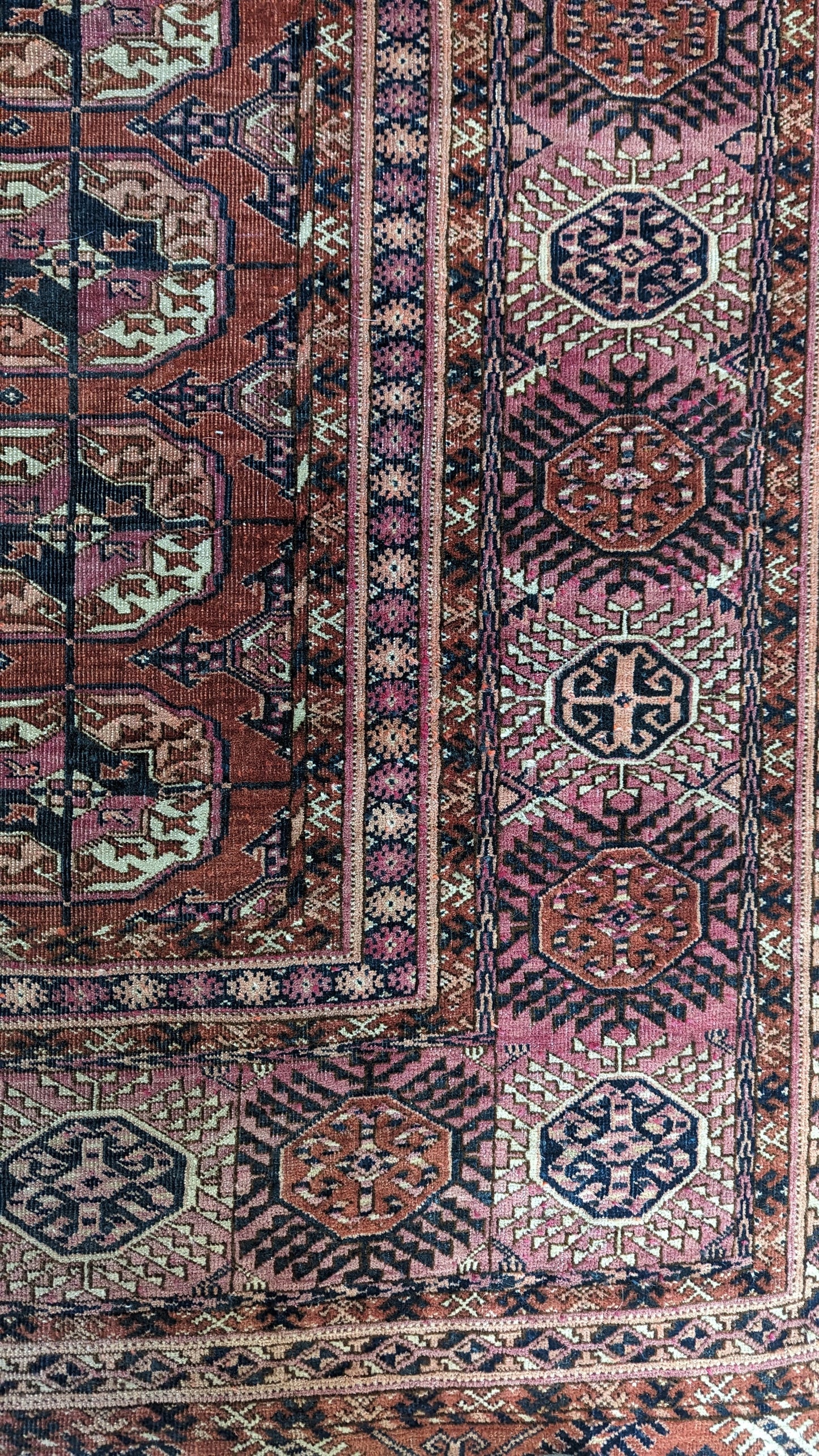 Antique Tekke Turkmen Rug, 7'3"x10'6"