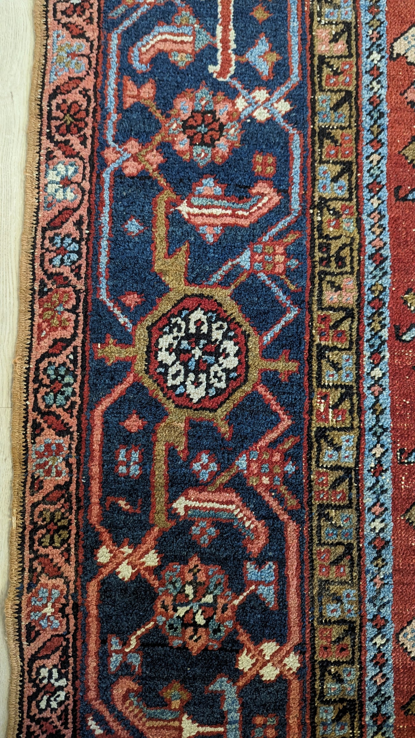 SOLD - Antique Persian Heriz Rug, 7'x10'
