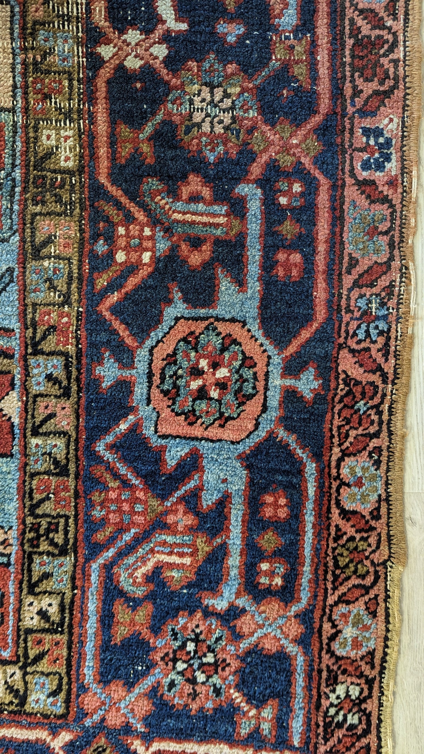SOLD - Antique Persian Heriz Rug, 7'x10'