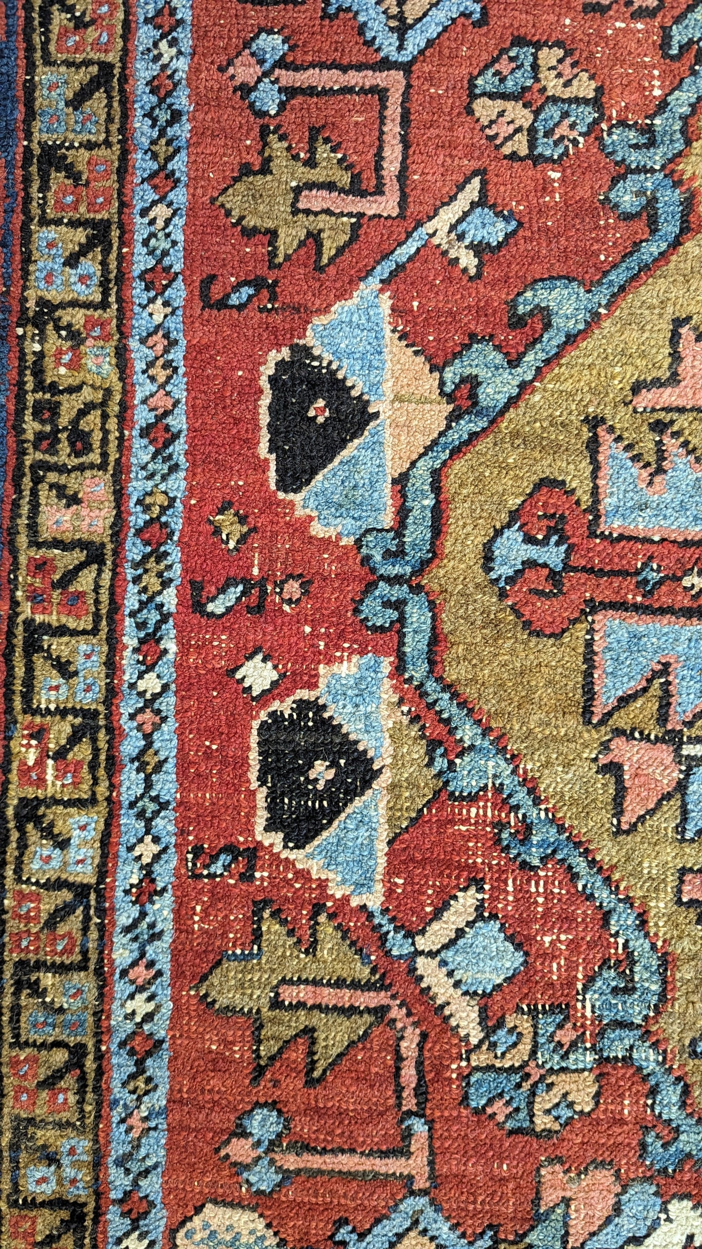 SOLD - Antique Persian Heriz Rug, 7'x10'