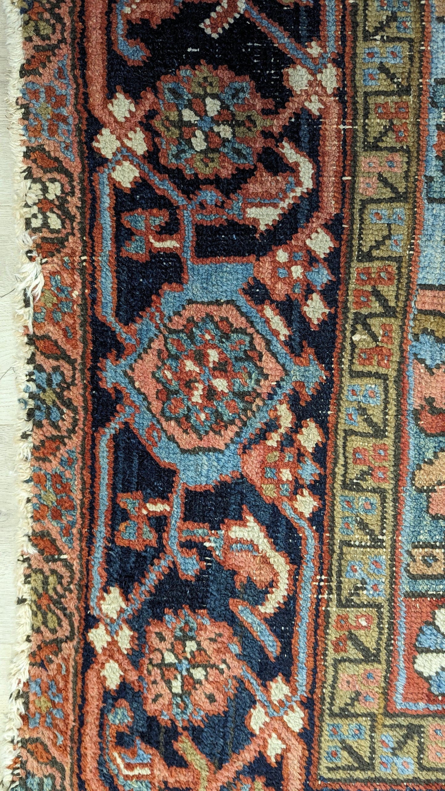 SOLD - Antique Persian Heriz Rug, 7'x10'
