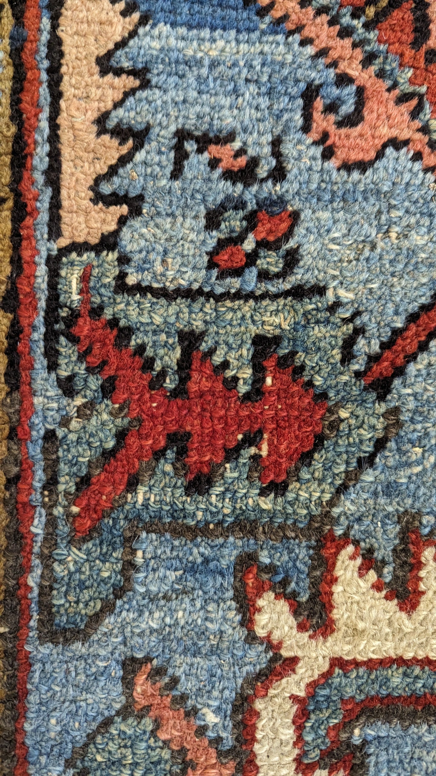 SOLD - Antique Persian Heriz Rug, 7'x10'