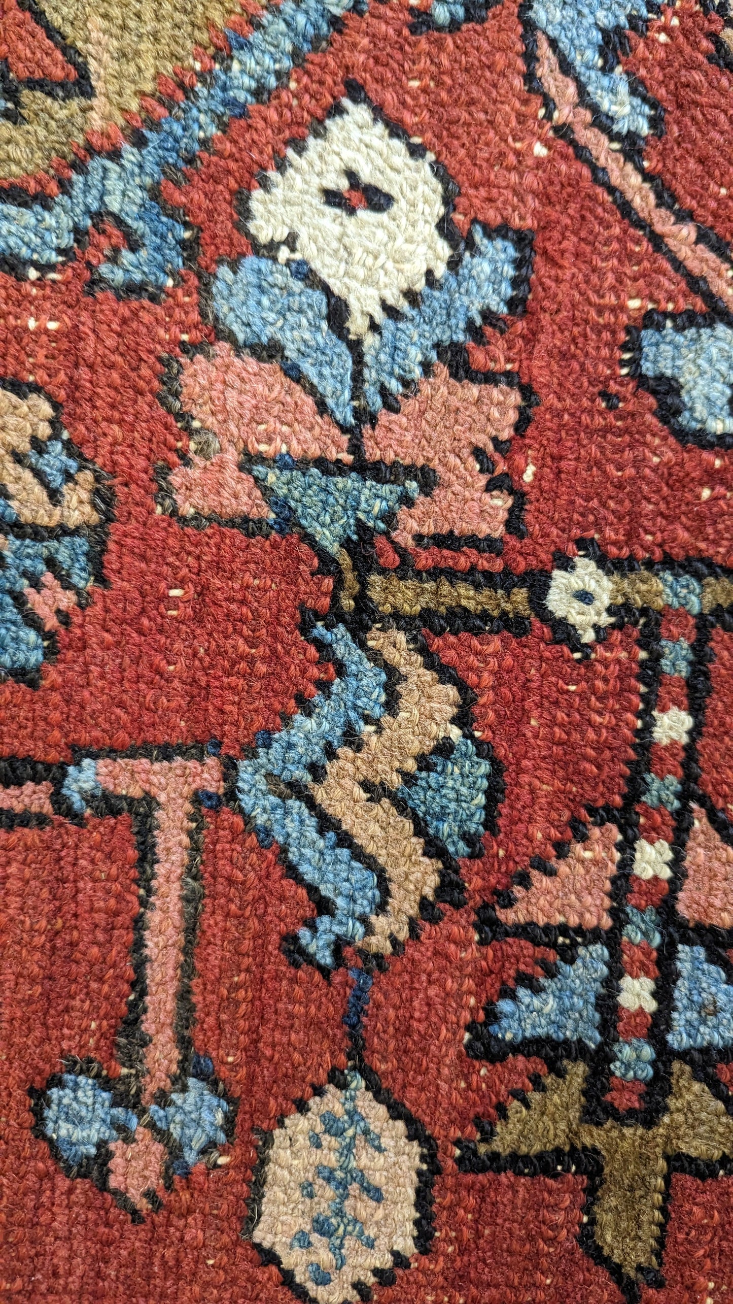 SOLD - Antique Persian Heriz Rug, 7'x10'