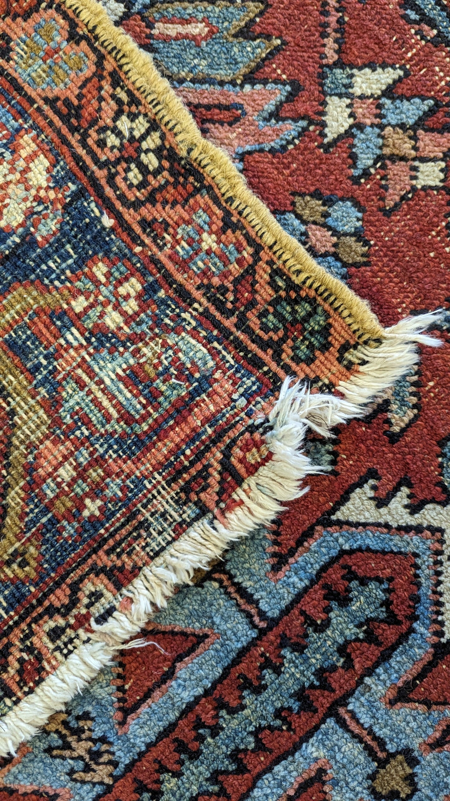 SOLD - Antique Persian Heriz Rug, 7'x10'