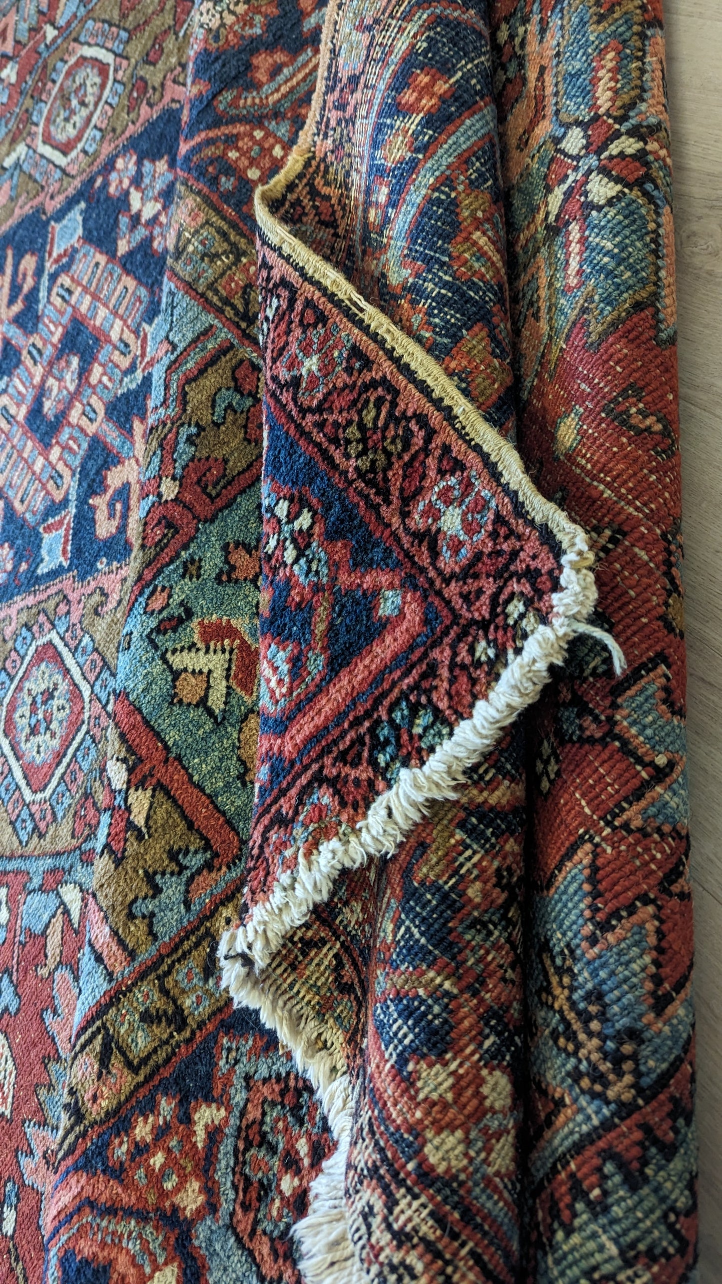 SOLD - Antique Persian Heriz Rug, 7'x10'
