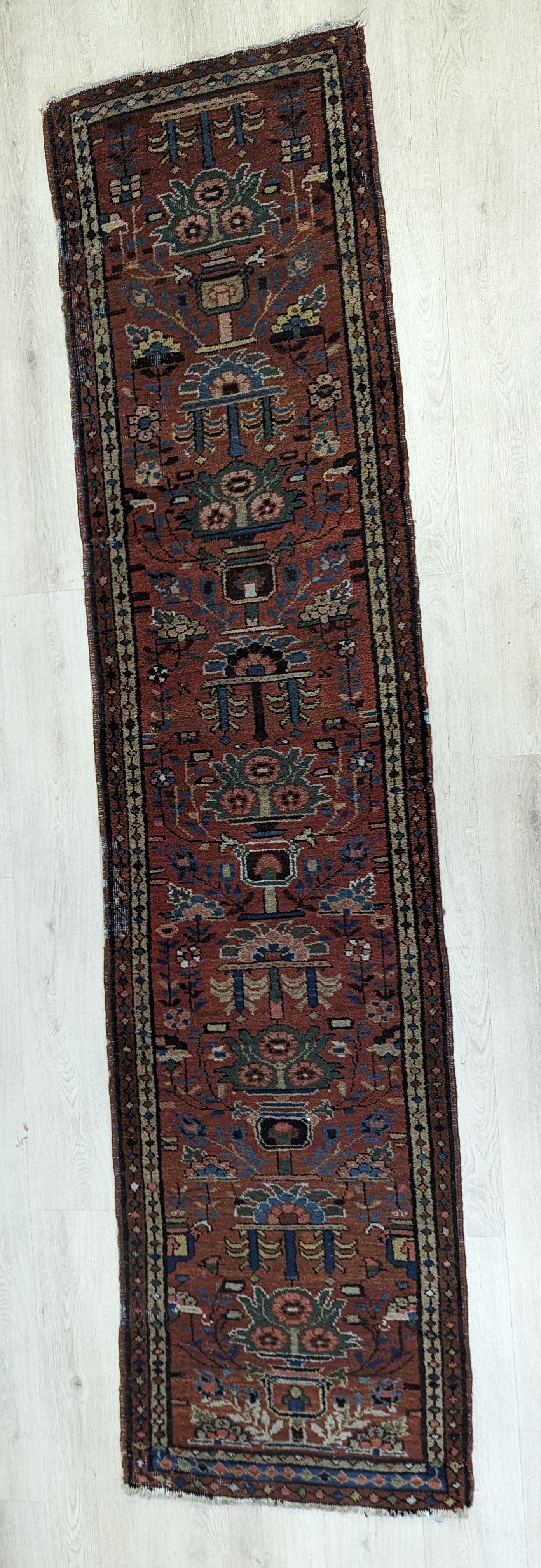 SOLD - Vintage Serab Persian Runner Rug, 2x9