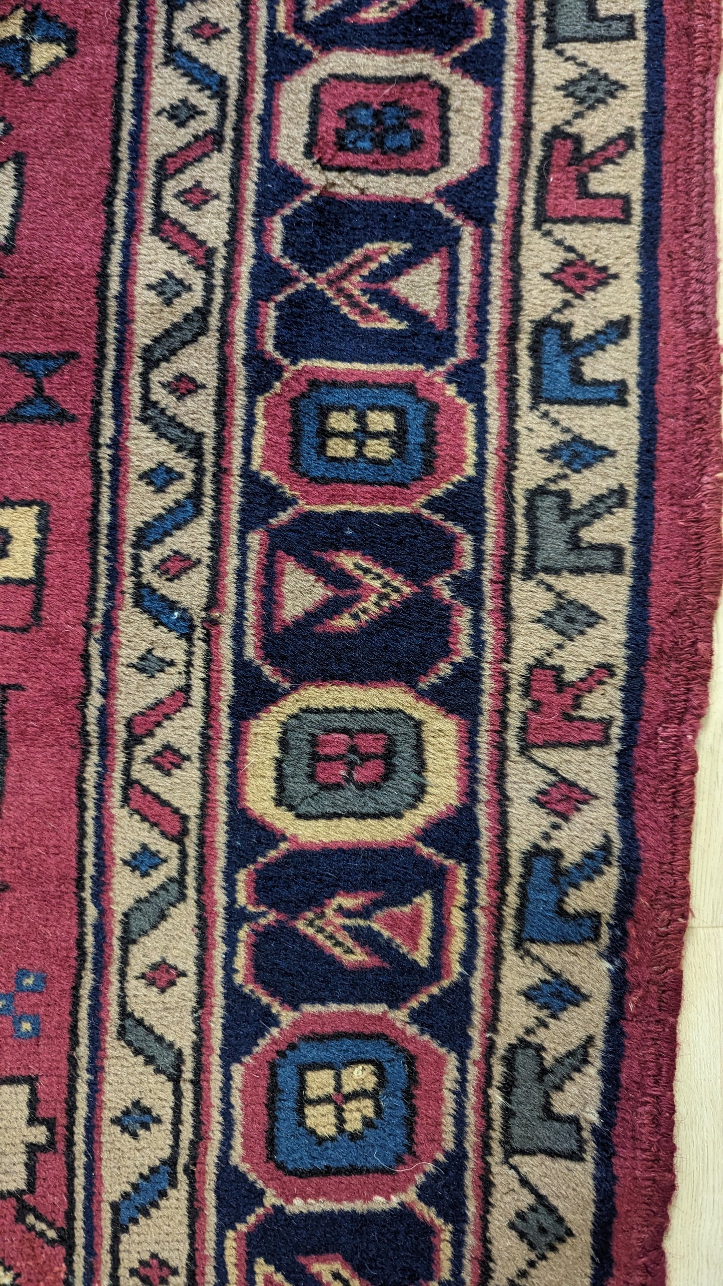 Antique Turkish Rug, 5'x6' - "Dusk Rose Sky"