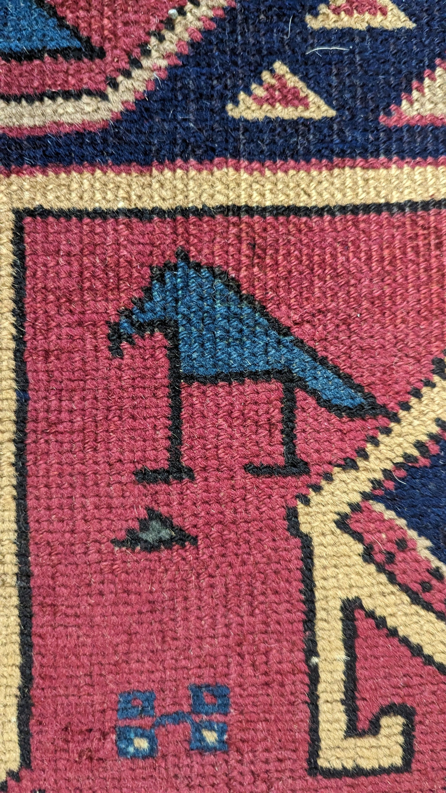 Antique Turkish Rug, 5'x6' - "Dusk Rose Sky"