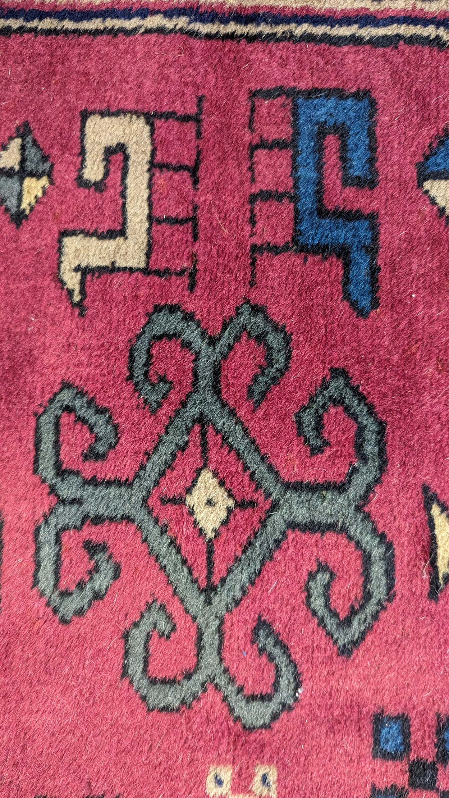 Antique Turkish Rug, 5'x6' - "Dusk Rose Sky"