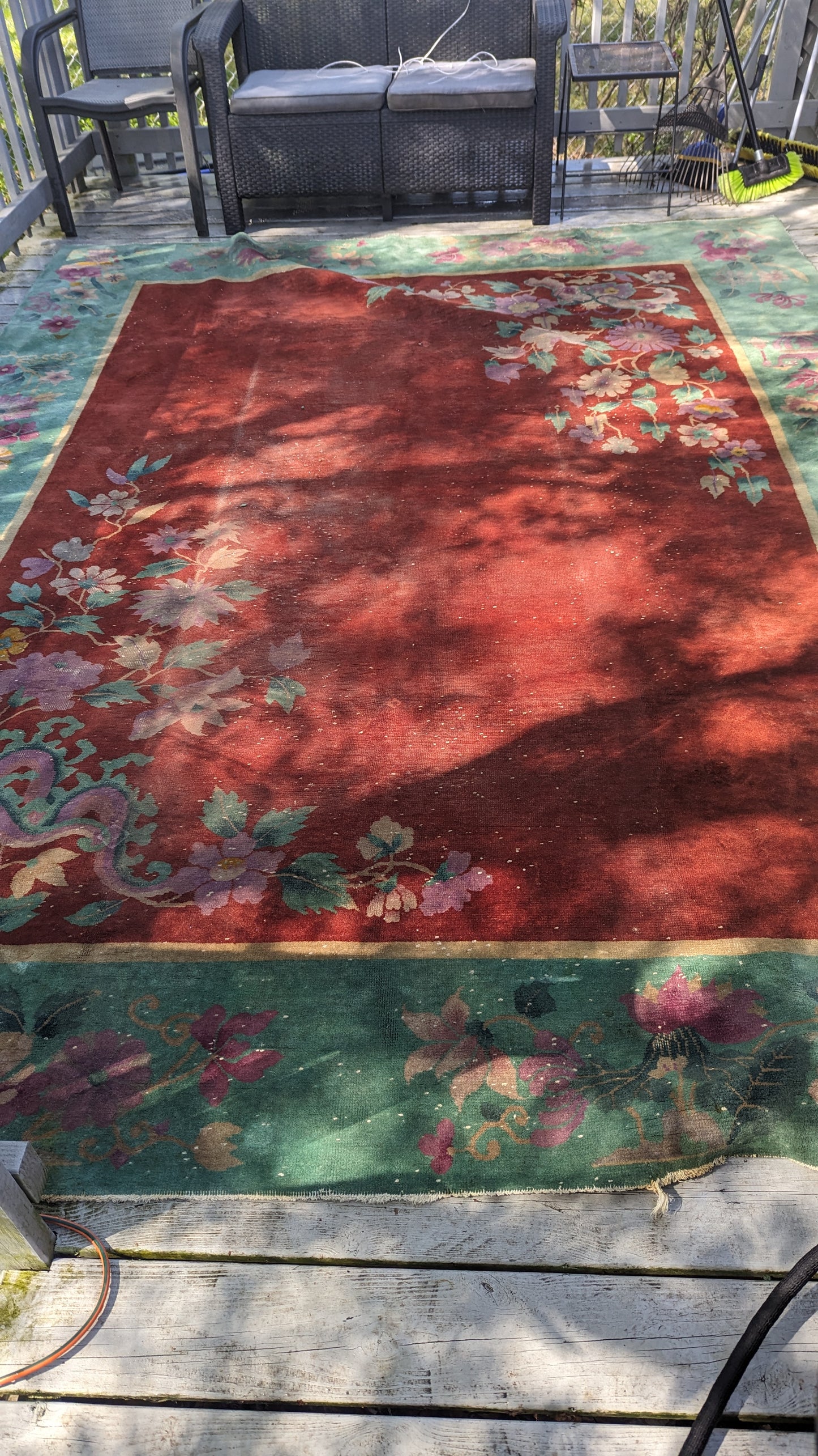 Antique Art Deco Chinese Rug, 9'x11'