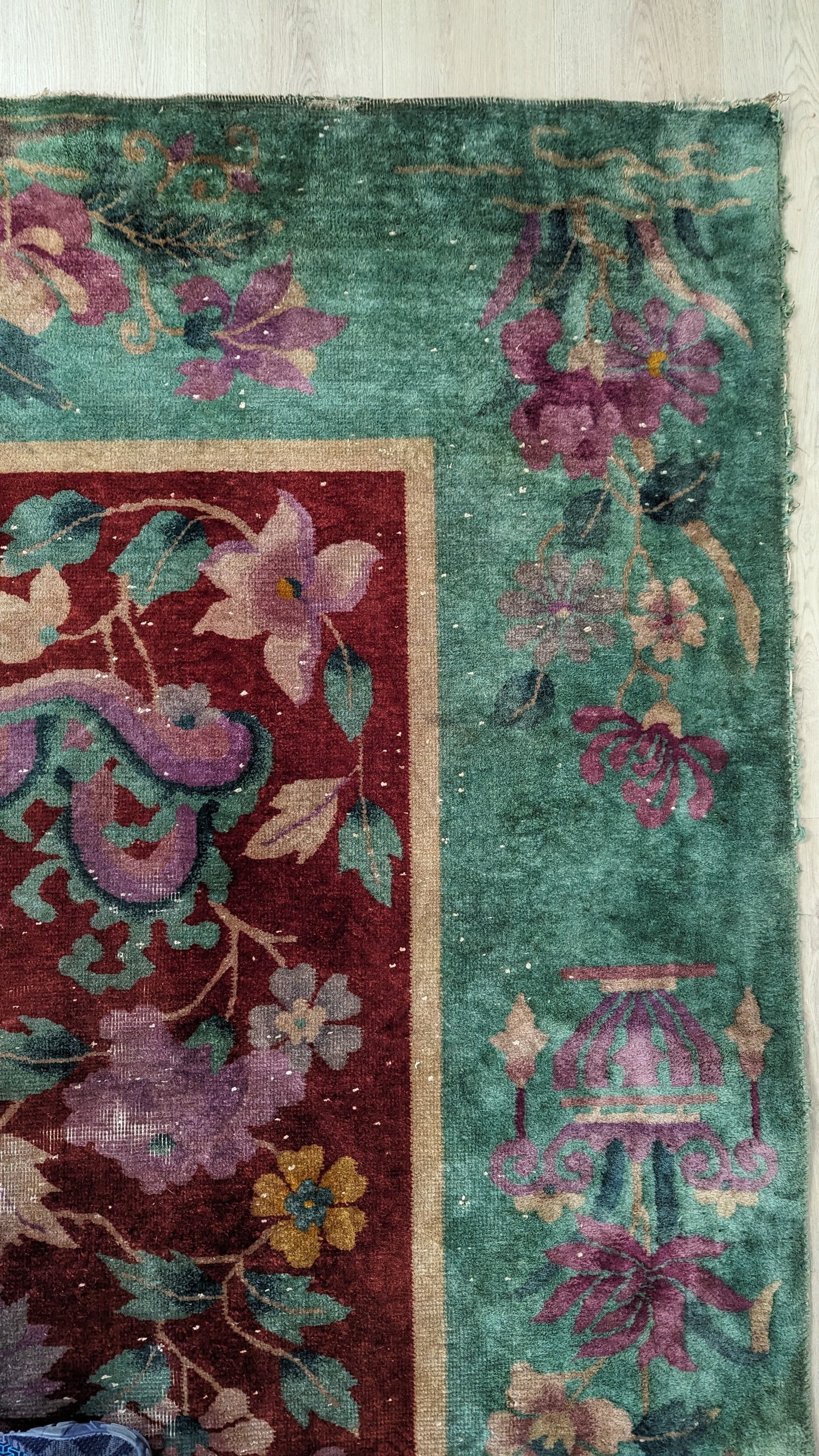 Antique Art Deco Chinese Rug, 9'x11'