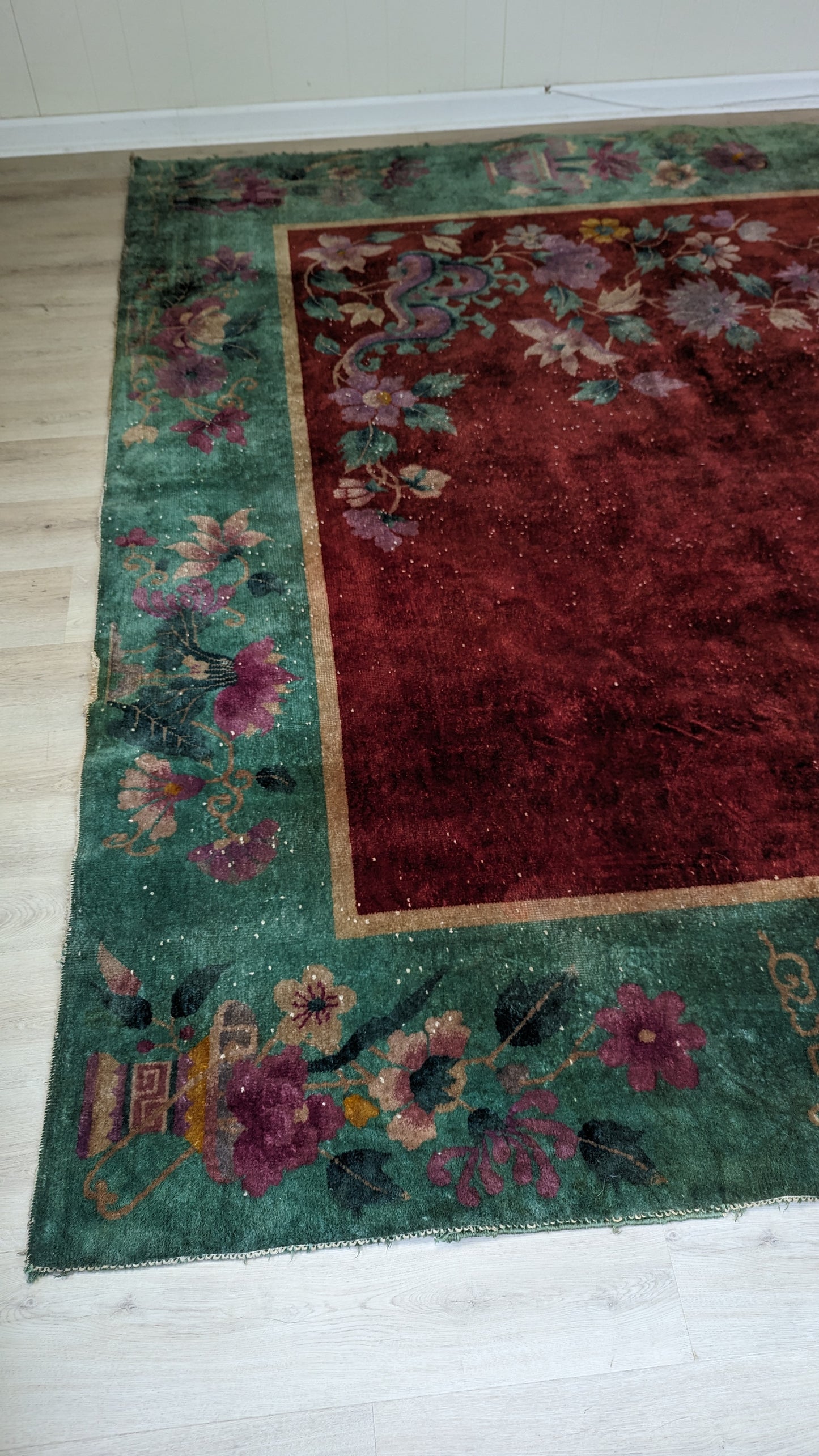 Antique Art Deco Chinese Rug, 9'x11'