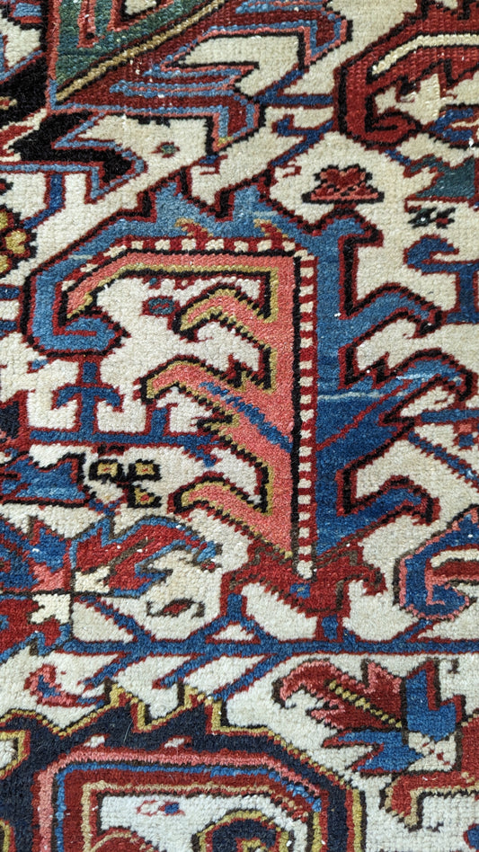 Antique Persian Heriz Rug, 7'6"x10'