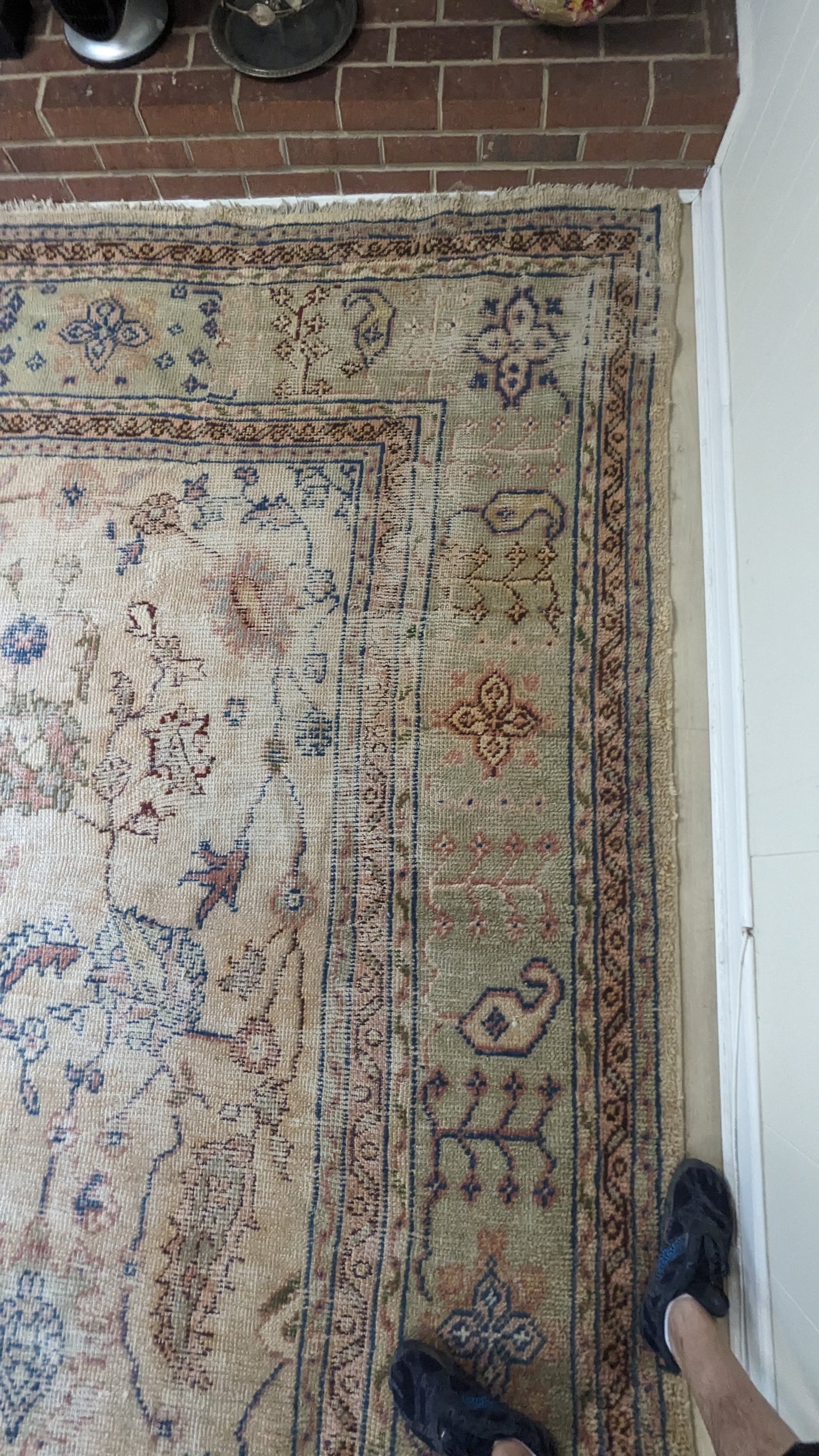 Vintage Borlu Turkish Rug, 10x17 - "Bohemian Palace Oushak"