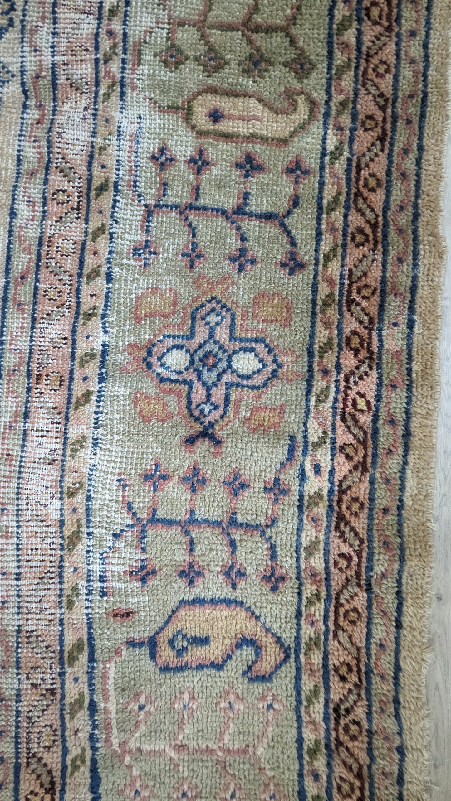 Vintage Borlu Turkish Rug, 10x17 - "Bohemian Palace Oushak"